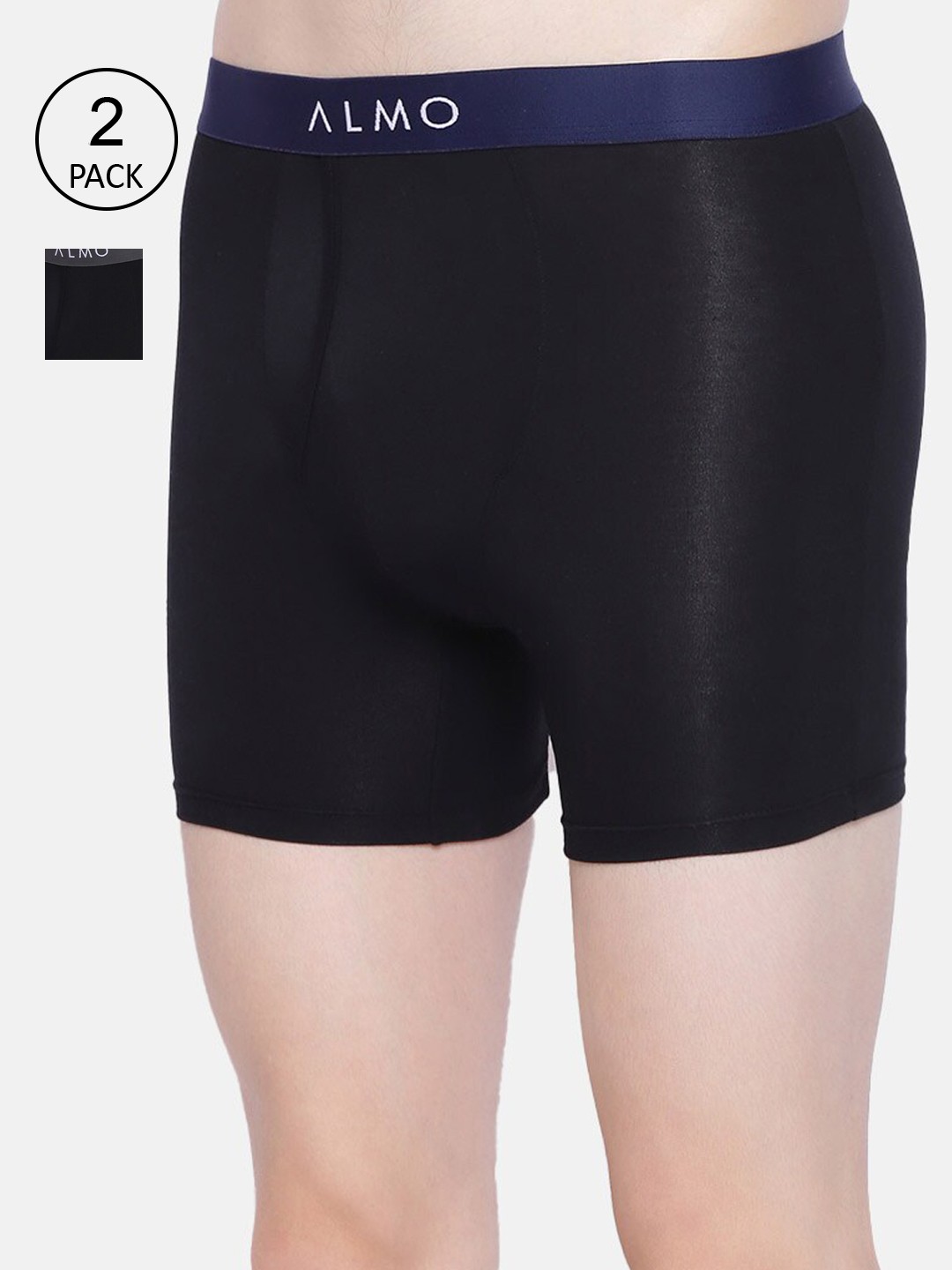 

Almo Wear Dario Men Black Pack of 2 Dark Micro Modal Boxer Brief