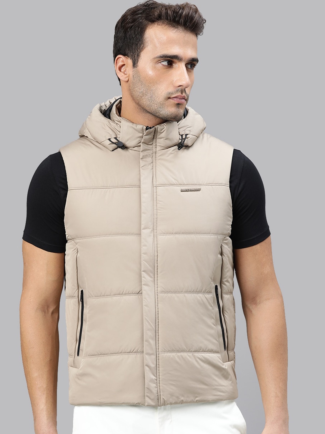 

RARE RABBIT Men Khaki Insulator Padded Jacket