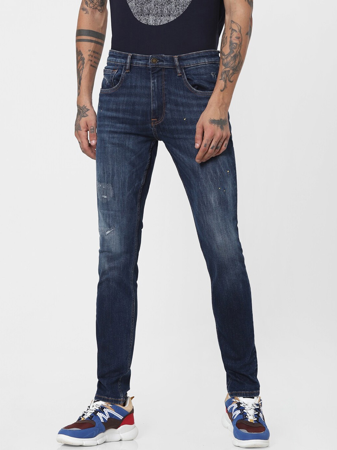 

Jack & Jones Men Blue Skinny Fit Light Fade Jeans