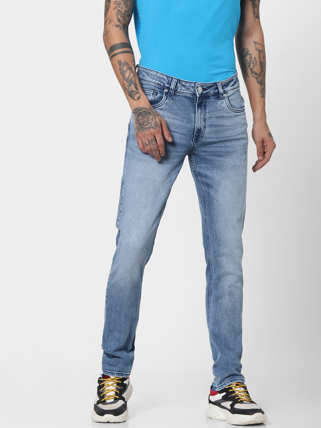 

Jack & Jones Men Grey Slim Fit Heavy Fade Jeans