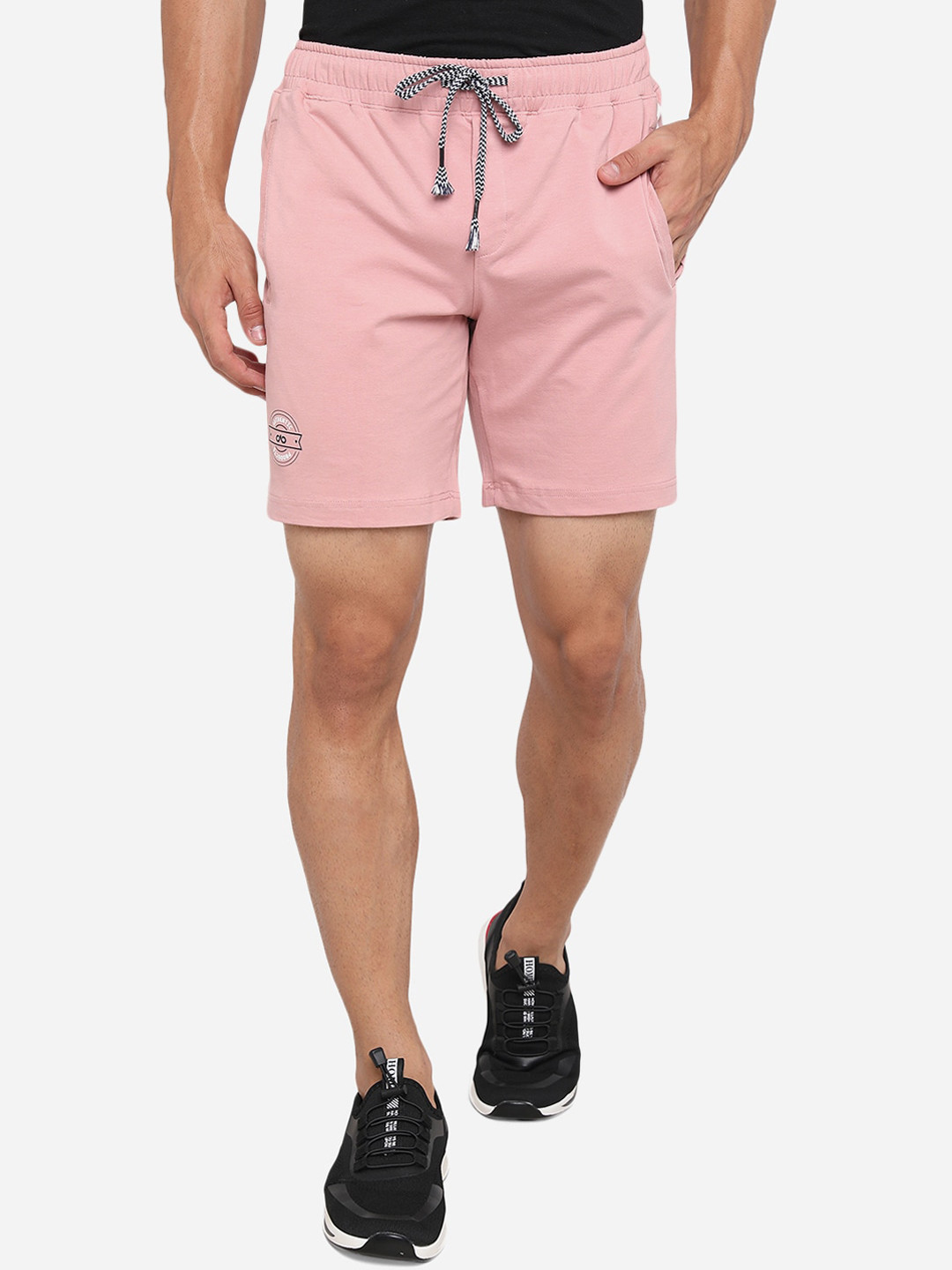 

JADE BLUE Men Pink Pure Cotton Regular Shorts