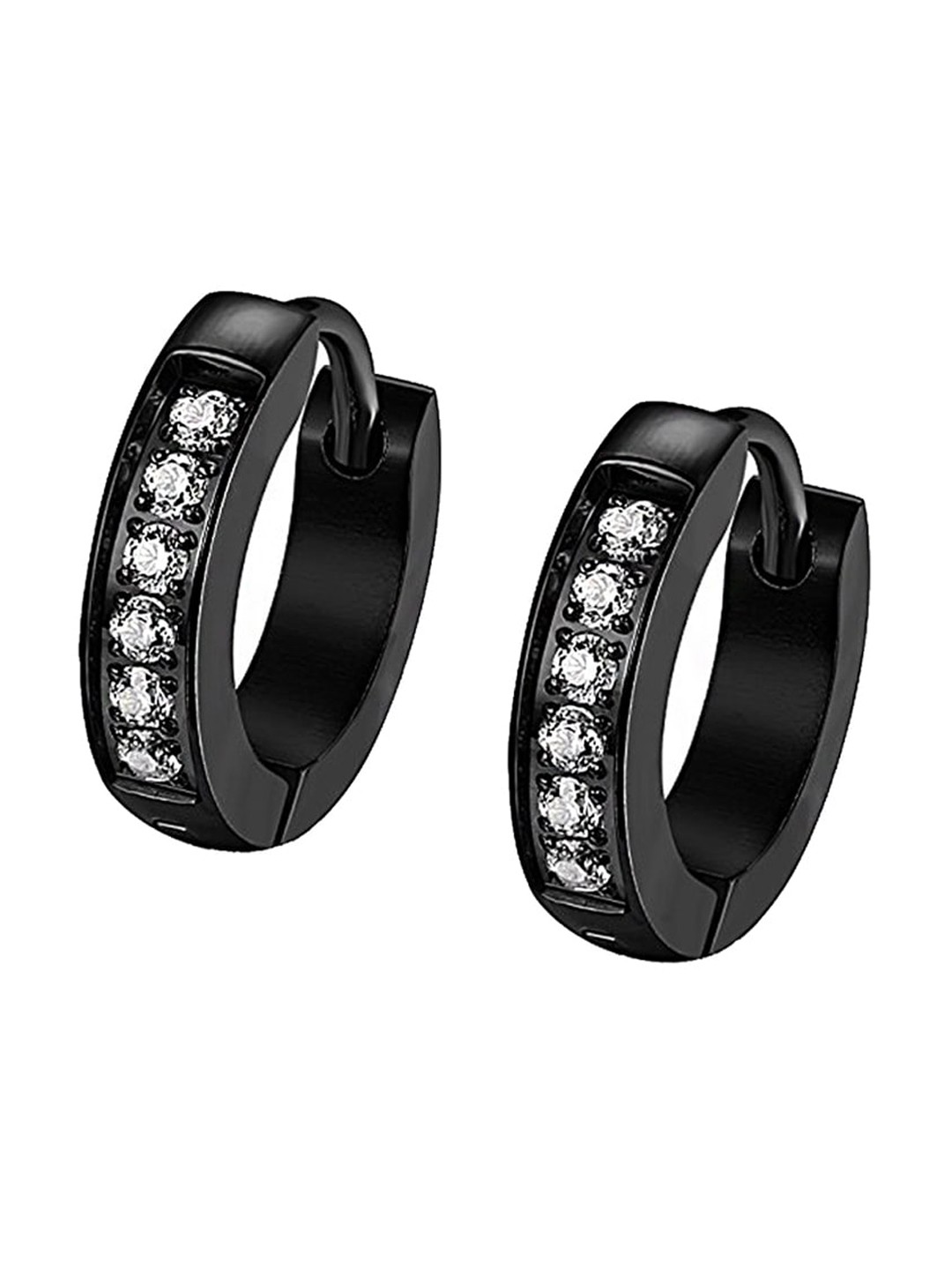 

Yellow Chimes Black Circular Hoop Earrings