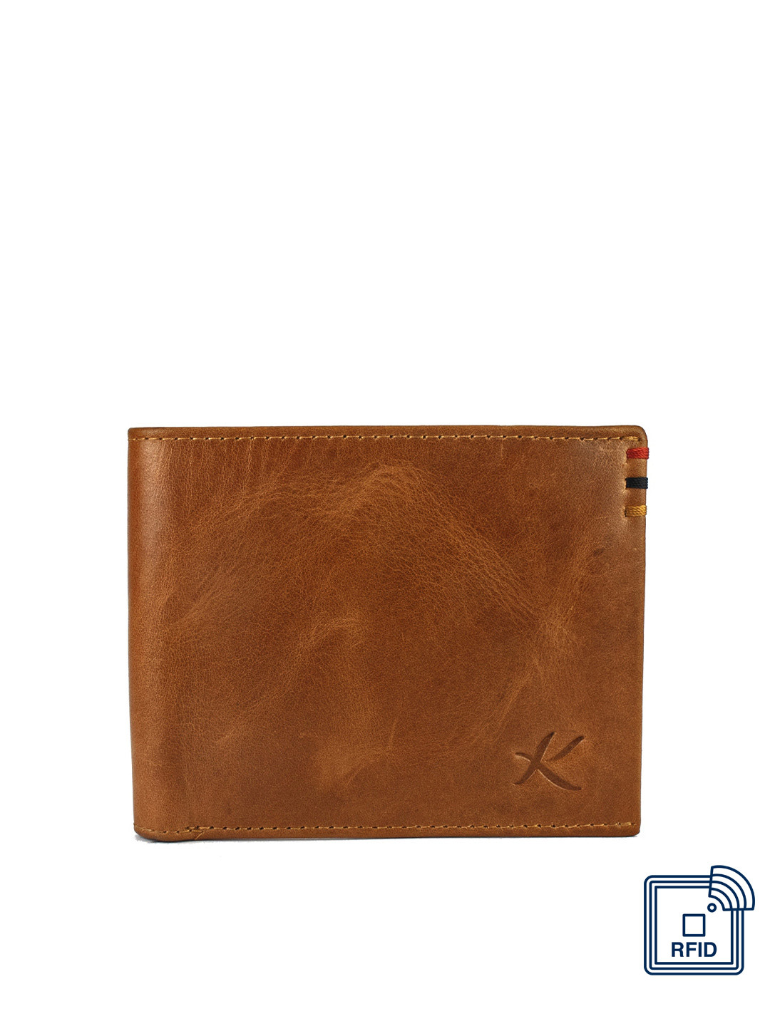 

Kastner Men Tan & Black Textured Leather Two Fold Wallet