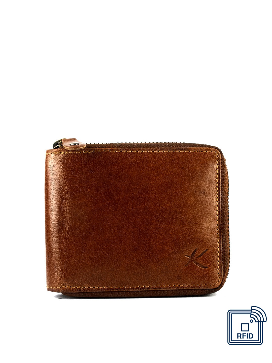 

Kastner Men Brown Solid Zip Around Wallet