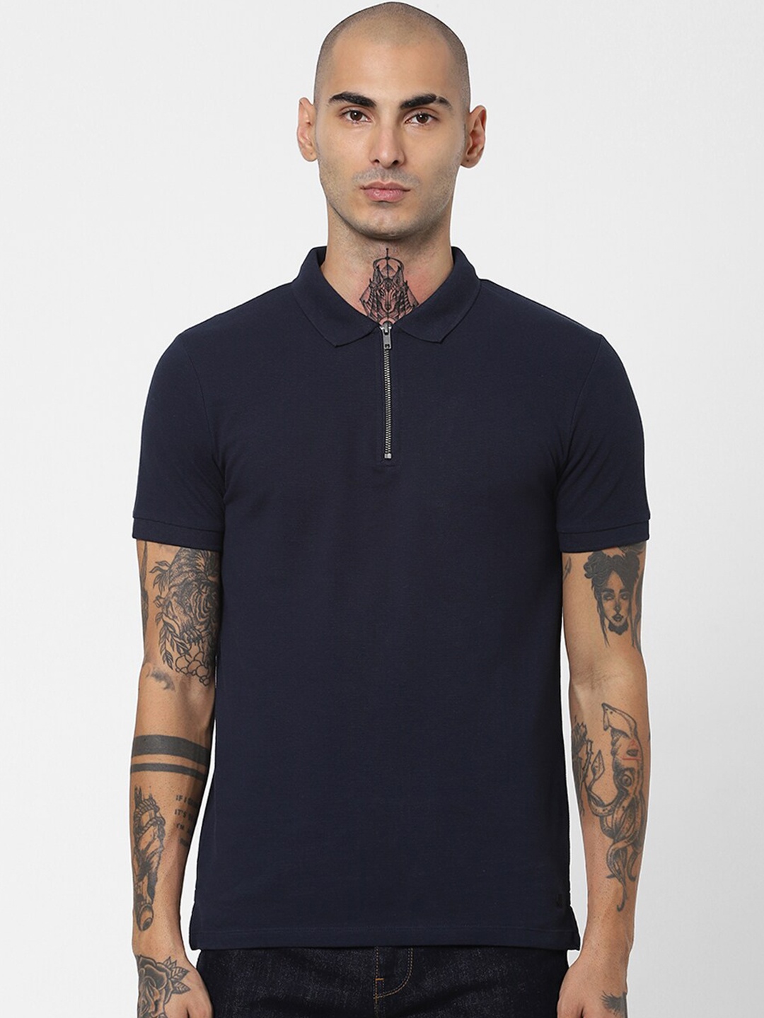 

Jack & Jones Men Blue Slim Fit T-shirt