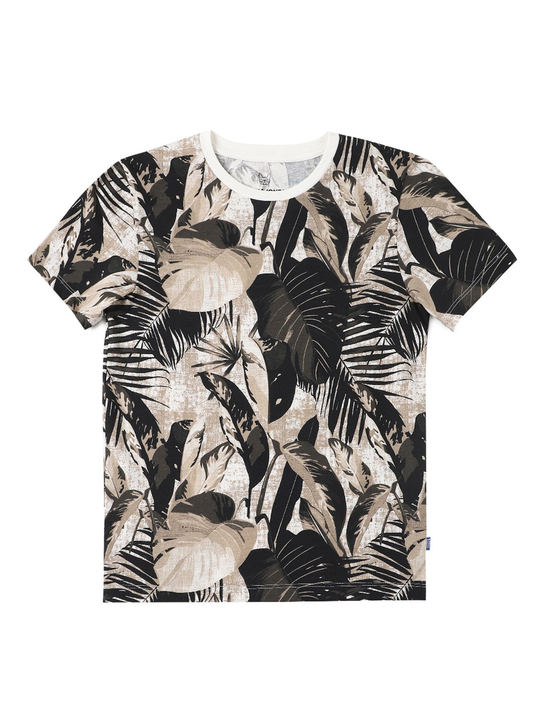 

Jack & Jones Boys Beige Printed Tropical T-shirt