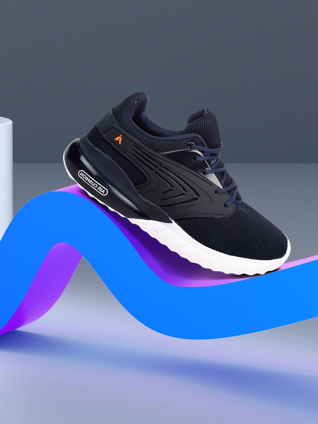 

Action Men Navy Blue Mesh Running Non-Marking Shoes