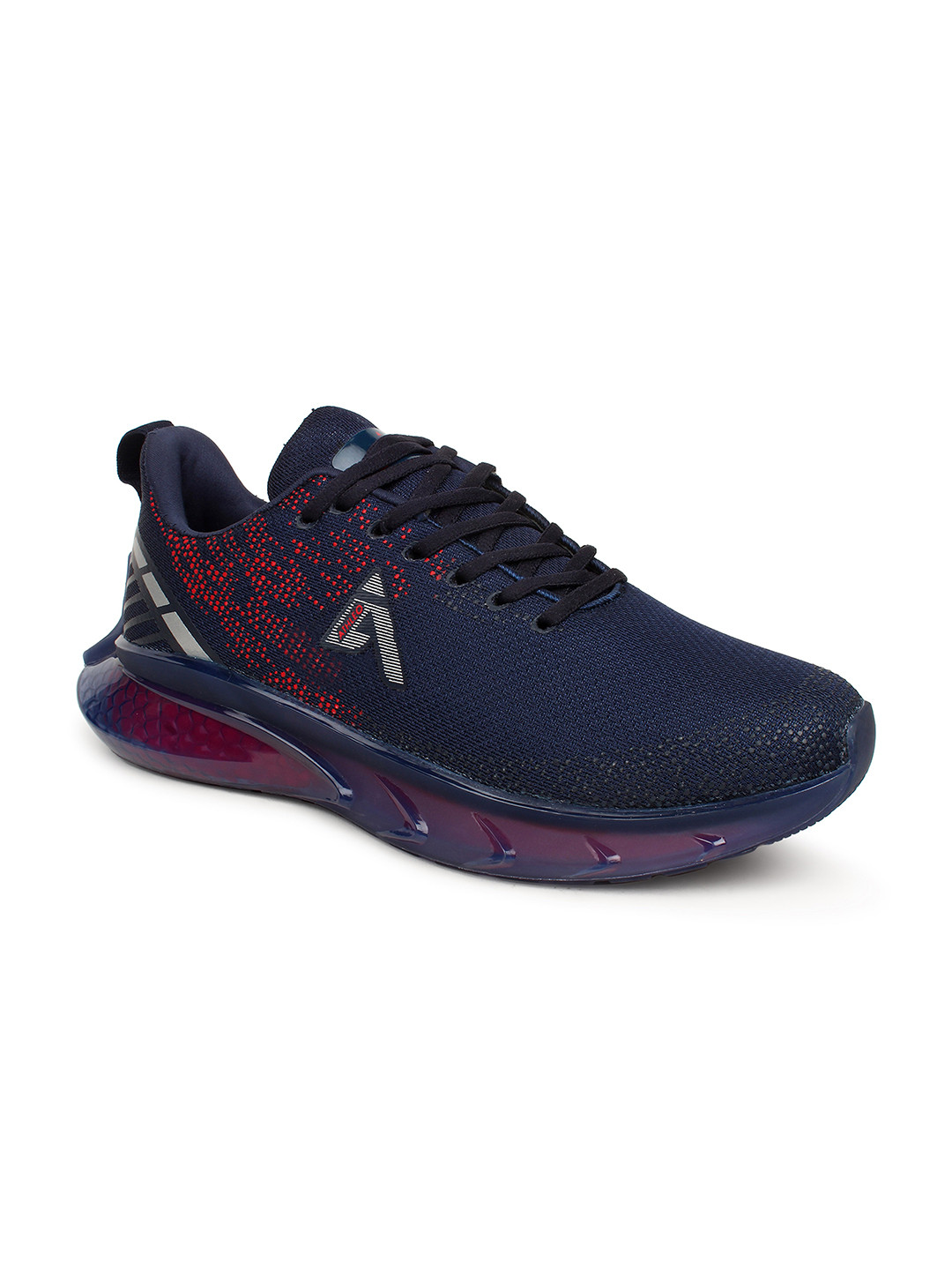 

Action Men Navy Blue & Red Mesh Running Non-Marking Athleo ATG-188 Shoes
