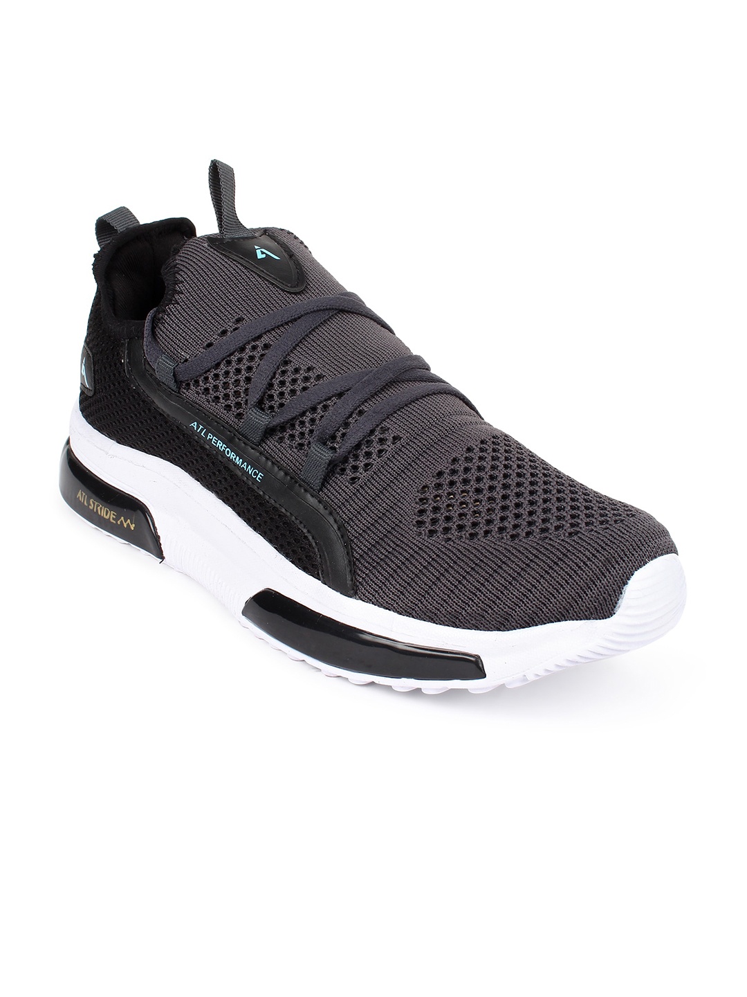 

Action Men Grey & Black Athleo Mesh Running Non-Marking Shoes