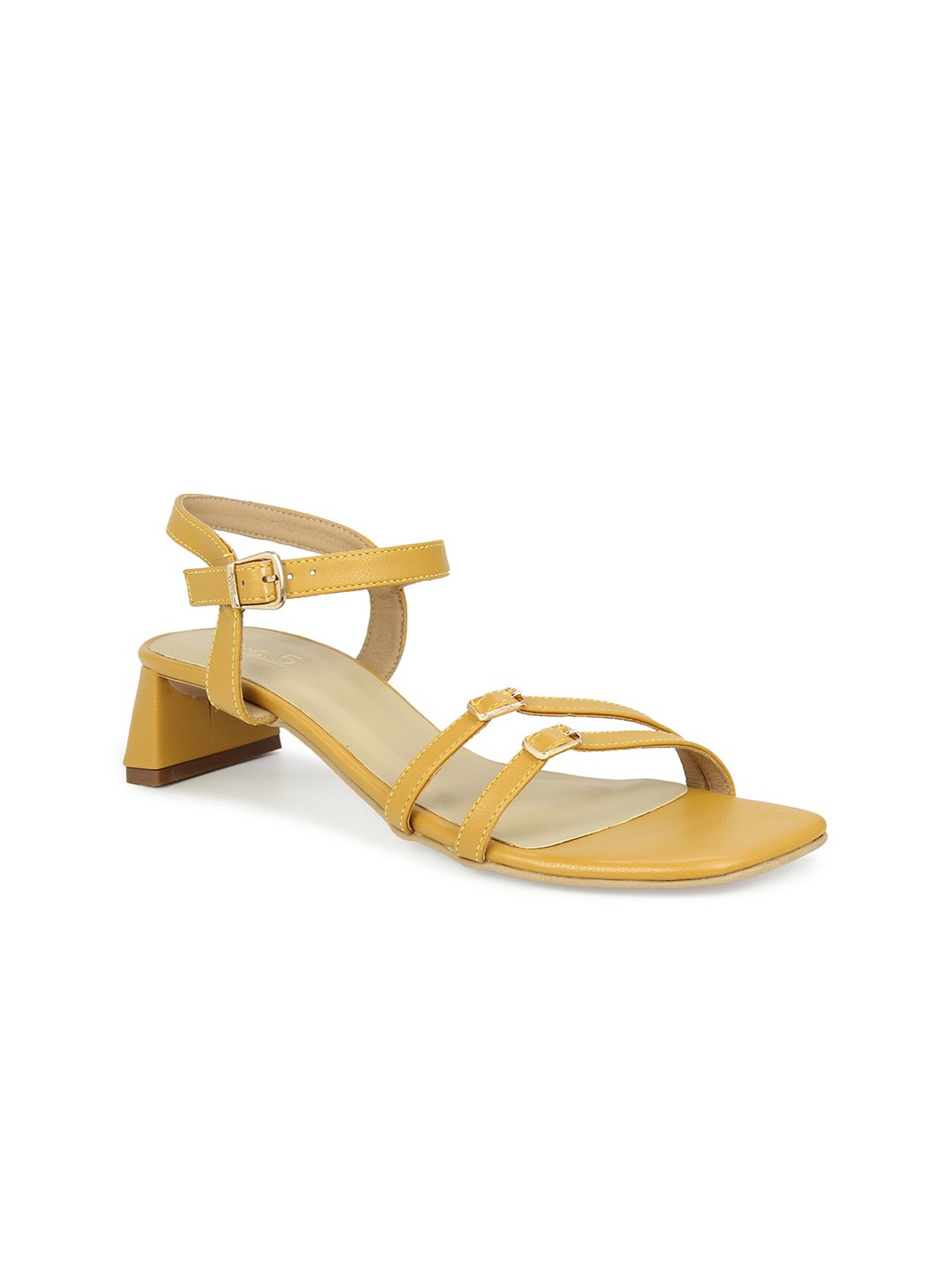 

Inc 5 Women Yellow Block Sandals