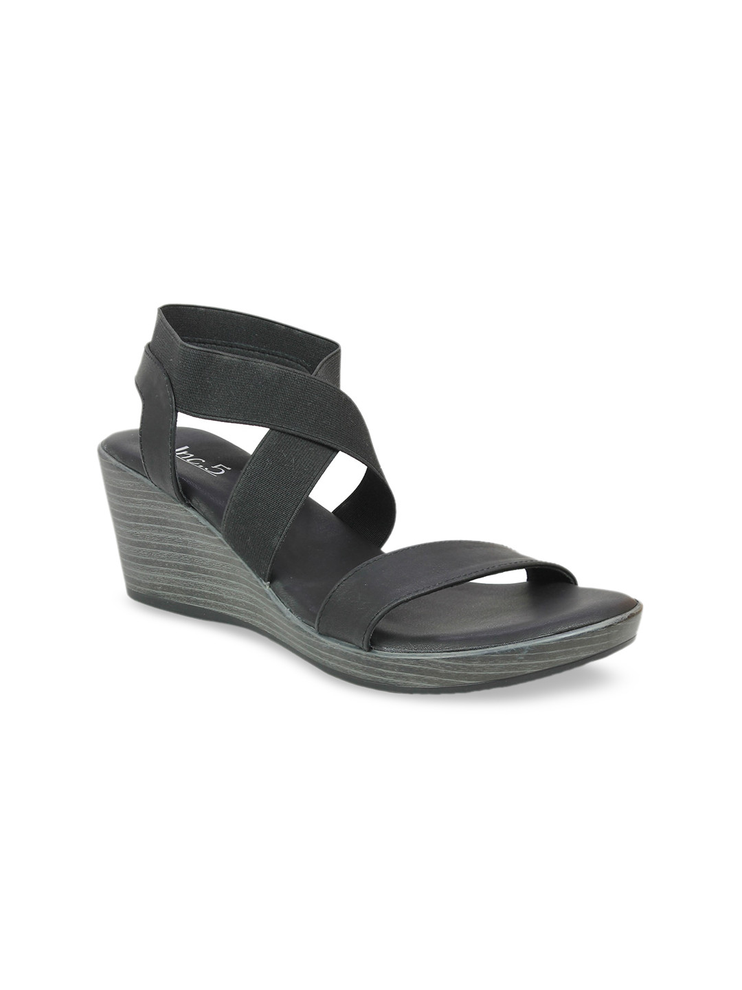 

Inc 5 Women Black Wedge Sandals