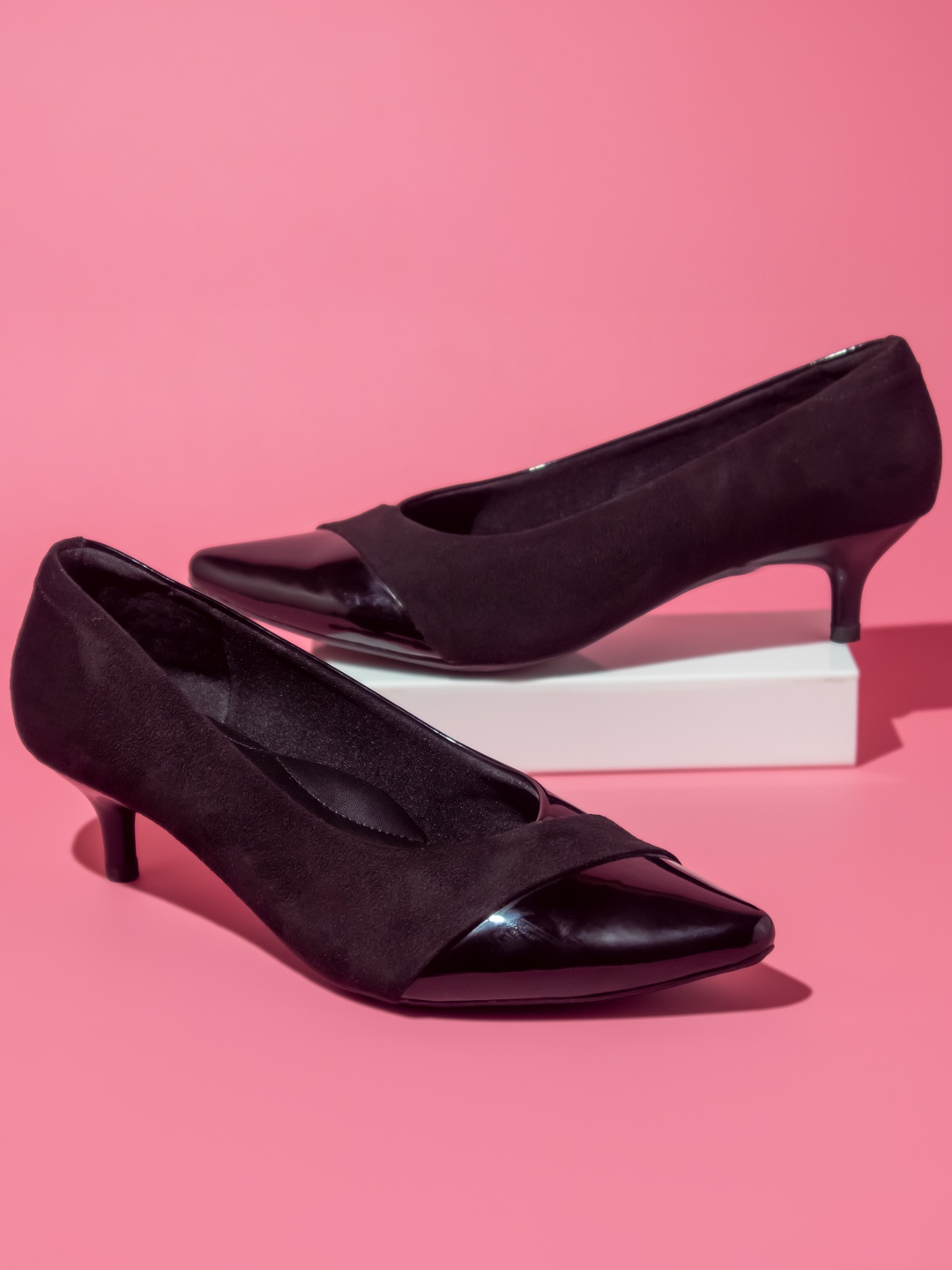 

Inc 5 Women Black Kitten Pumps