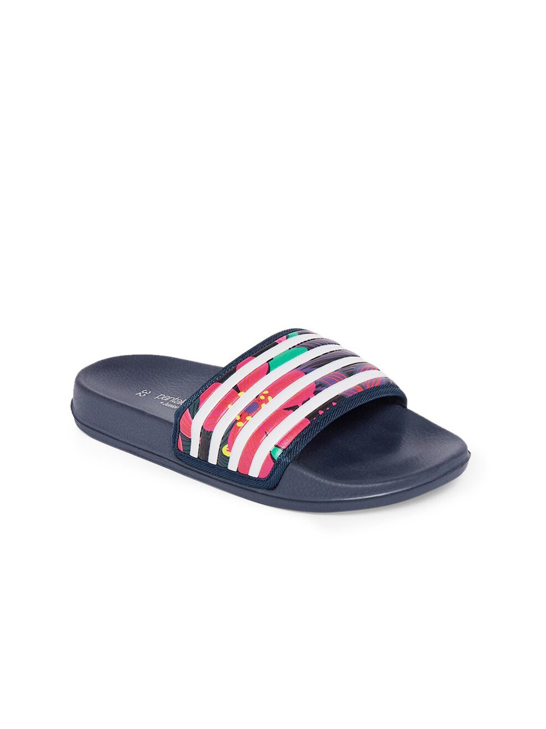 

Pantaloons Junior Girls Navy Blue & White Printed Sliders