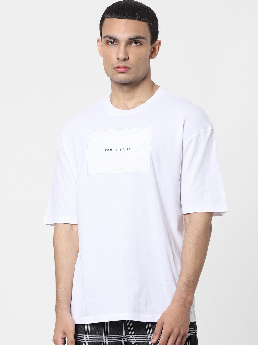 

Jack & Jones Men White Typography Printed T-shirt