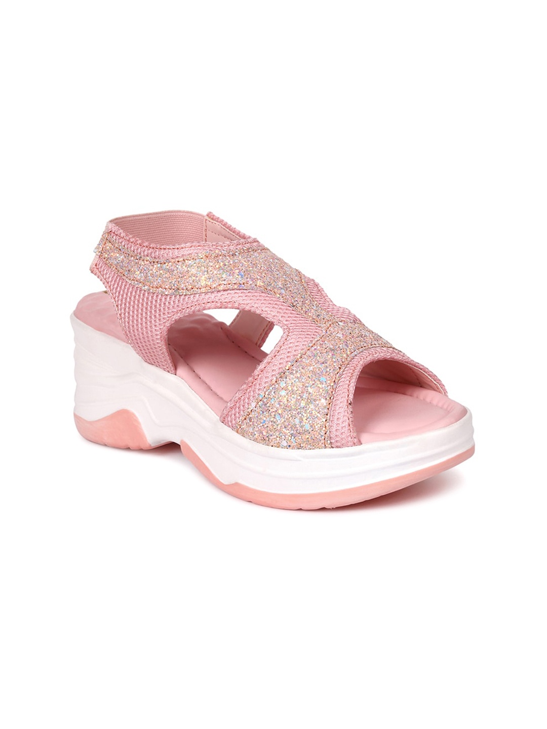 

Longwalk Women Pink Embellished Wedge Sandals