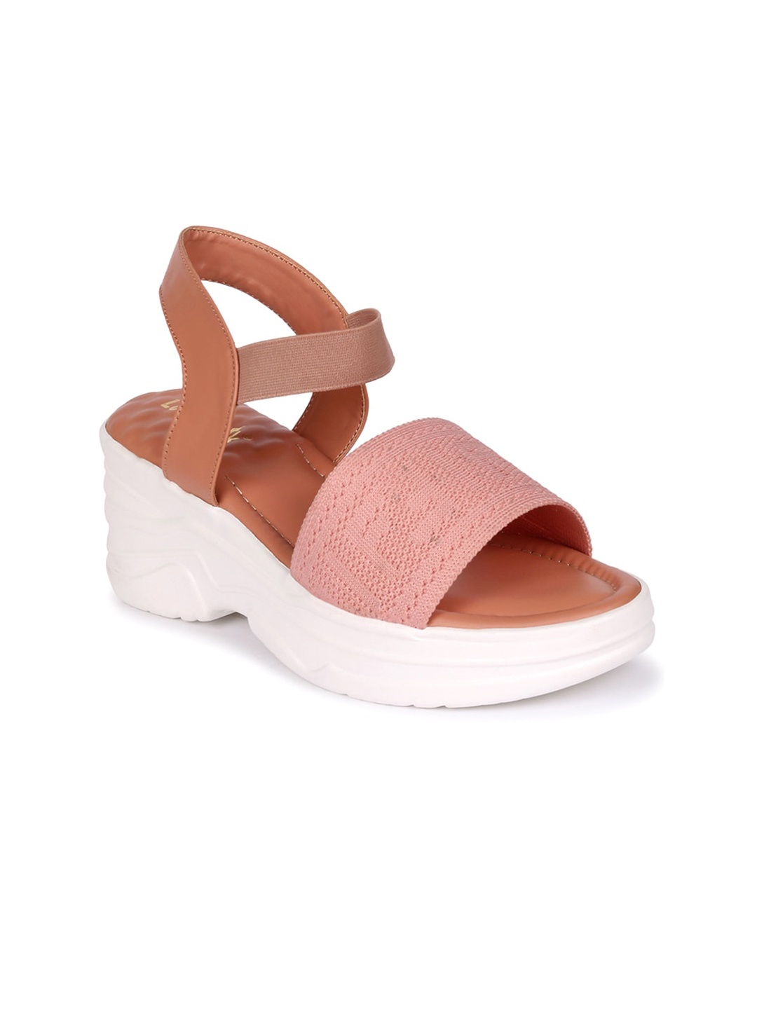 

Longwalk Peach-Coloured Wedge Sandals