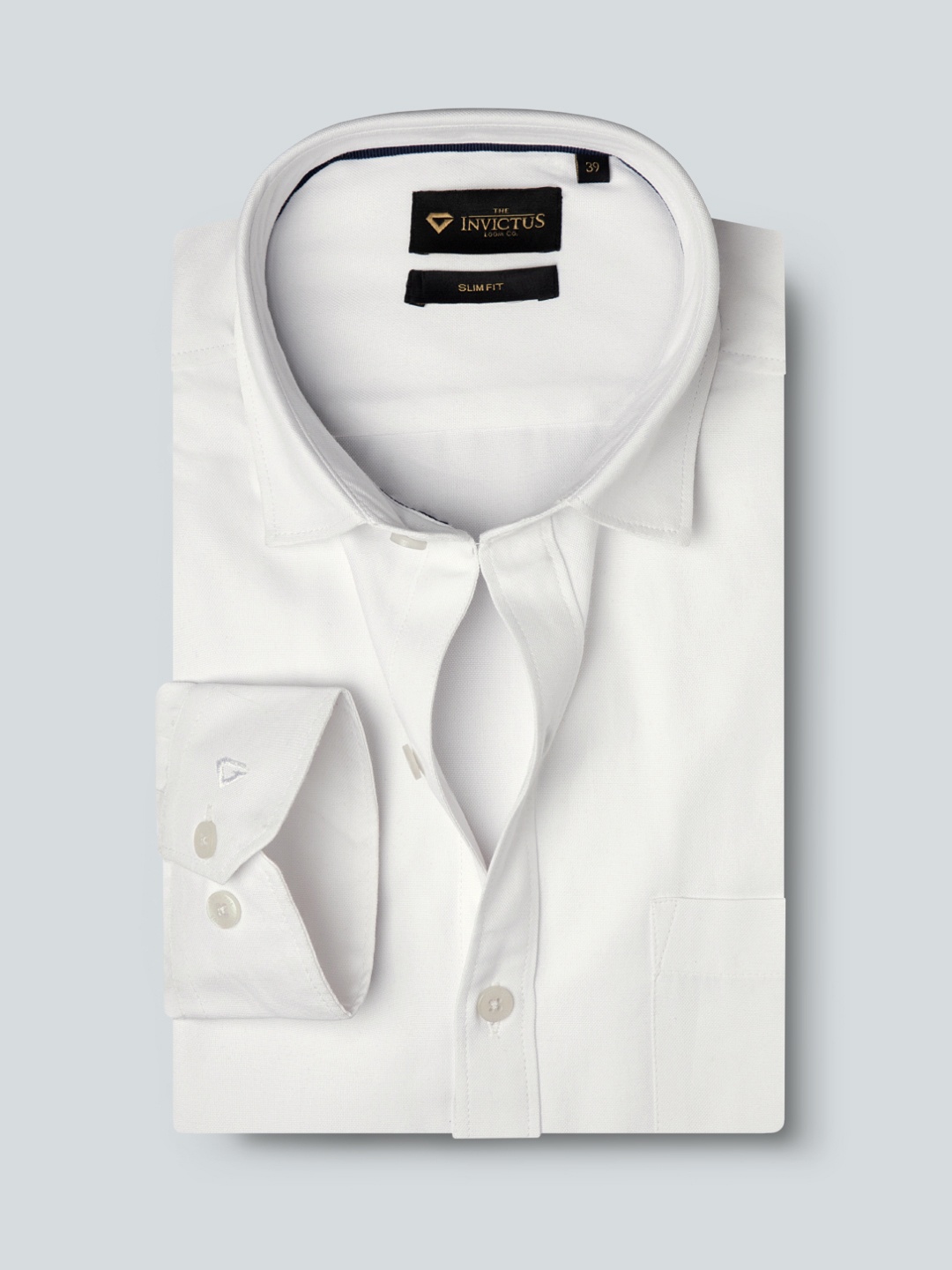 

INVICTUS Men White Slim Fit Opaque Formal Shirt