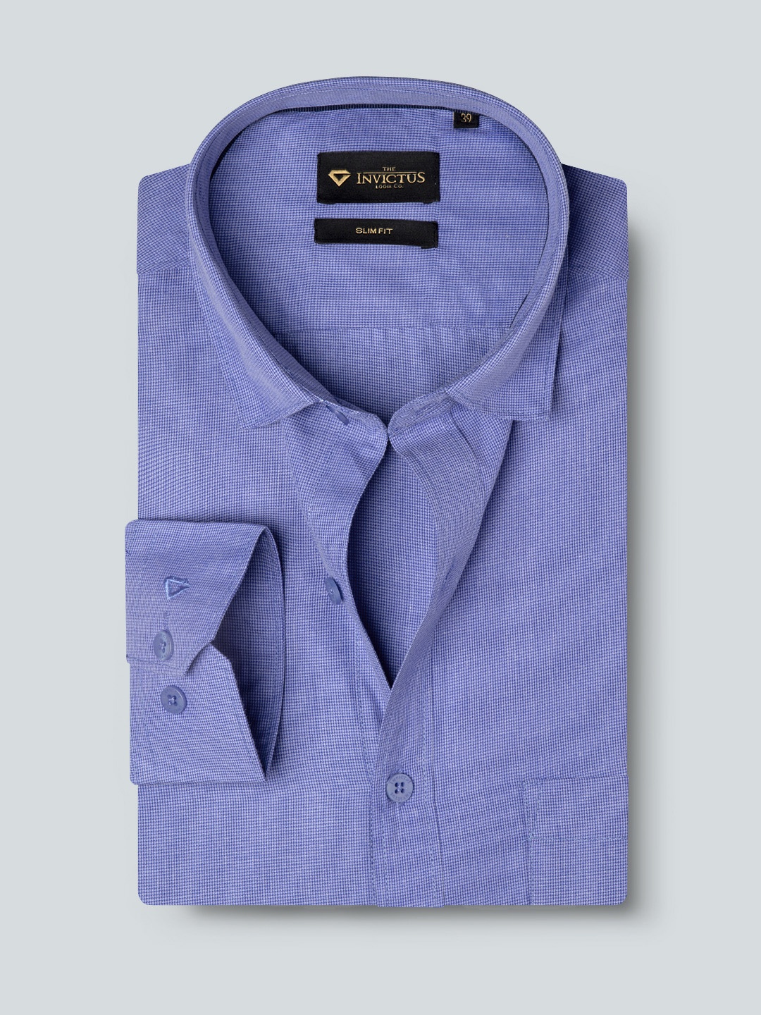 

INVICTUS Men Blue Slim Fit Opaque Formal Shirt