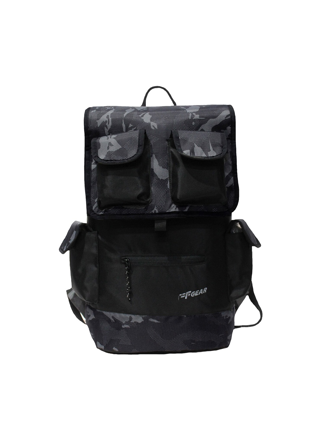 

F Gear Unisex Black Camouflage Printed Backpack