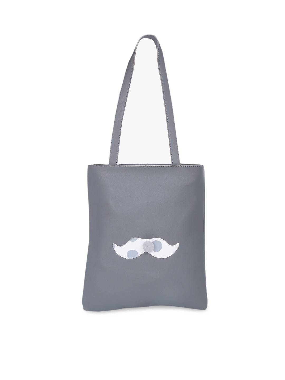 

POKORY Grey Embellished Suede Shopper Shoulder Bag with Bow Detail