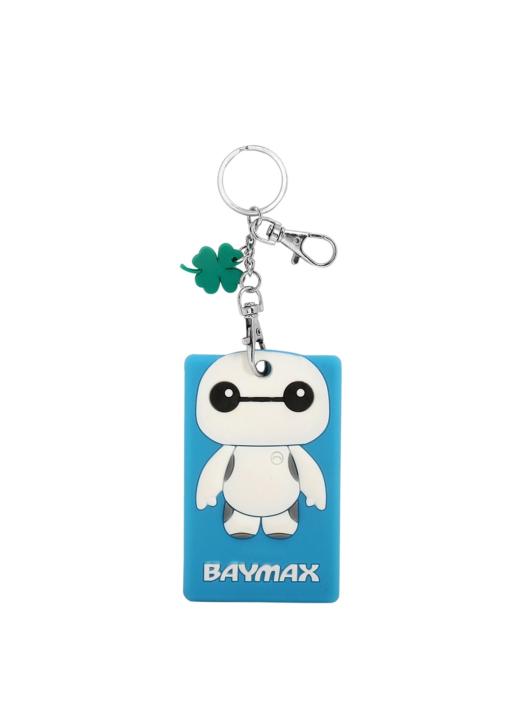 

POKORY Kids Blue & White Solid Stainless Steel Key Chain