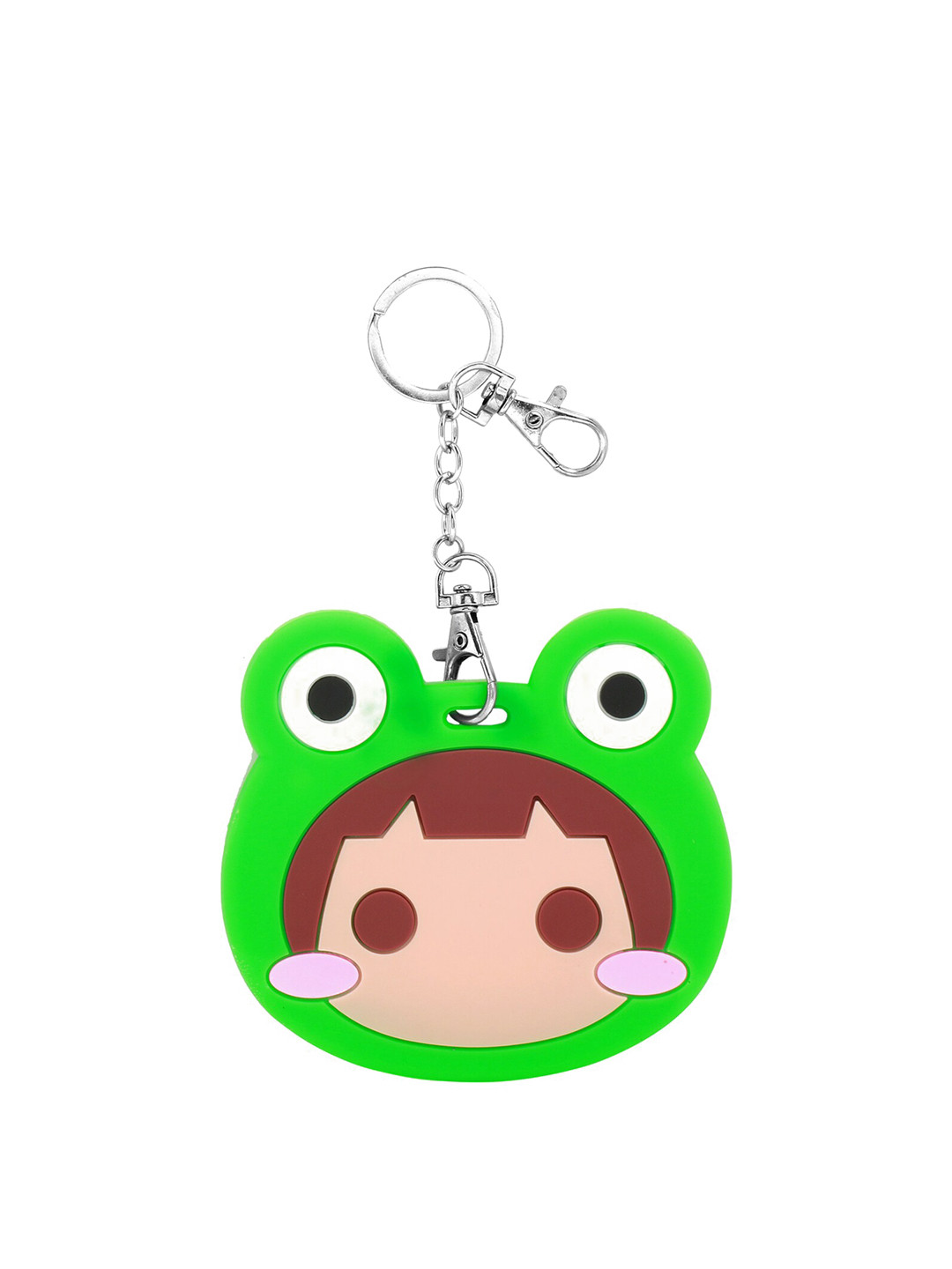 

POKORY Kids Green & Brown Solid Stainless Steel Key Chain