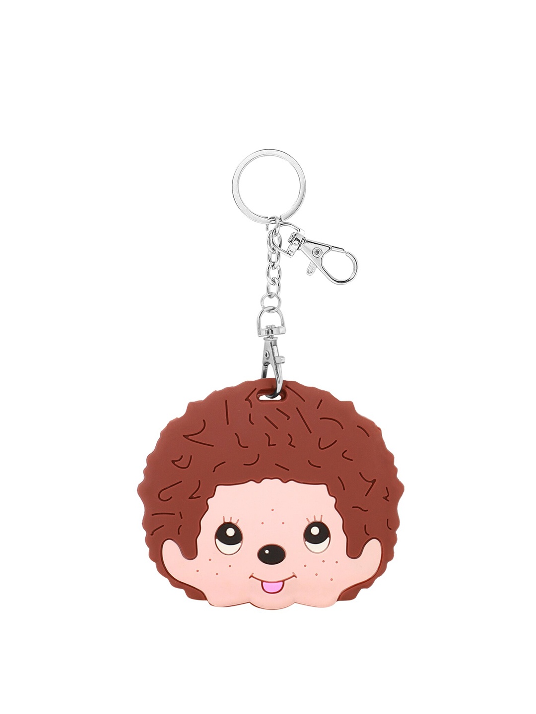 

POKORY Kids Brown & Beige Solid Stainless Steel Key Chain