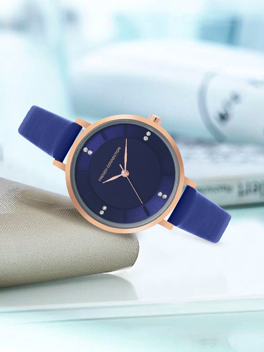 

French Connection Women Blue Leather Straps Analogue Watch FCL24-D