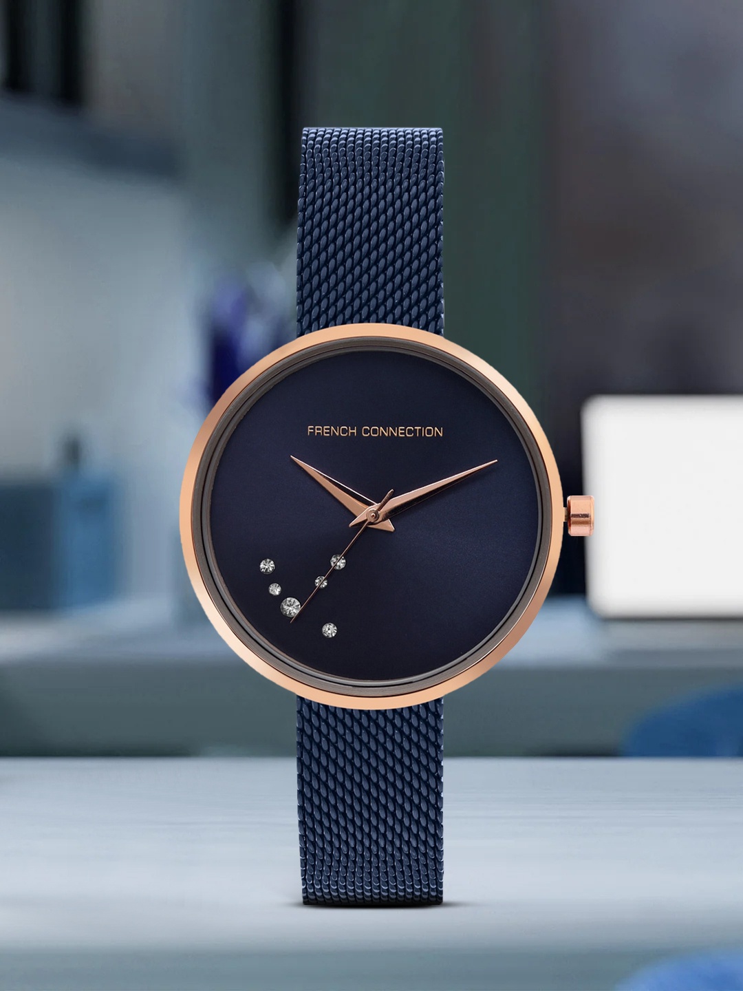 

French Connection Women Blue Printed Dial & Blue Straps Analogue Watch FCL23-C