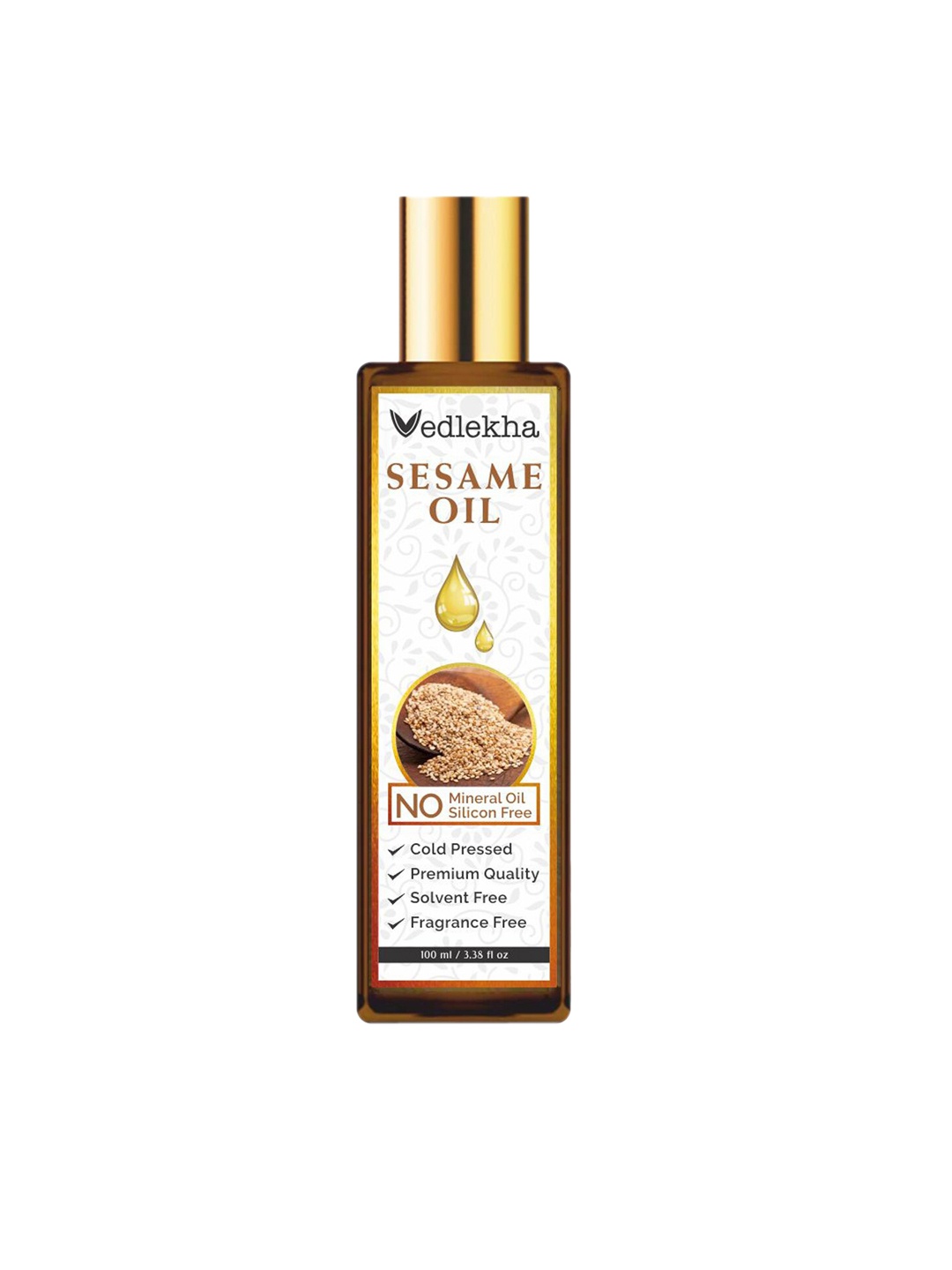 

Vedlekha Sesame Fragrance Free Hair Oil - 100 ml, Brown