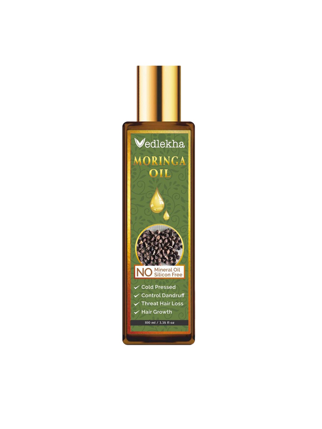 

Vedlekha Moringa Dandruff Control & Hair Growth Hair Oil - 100 ml, Brown