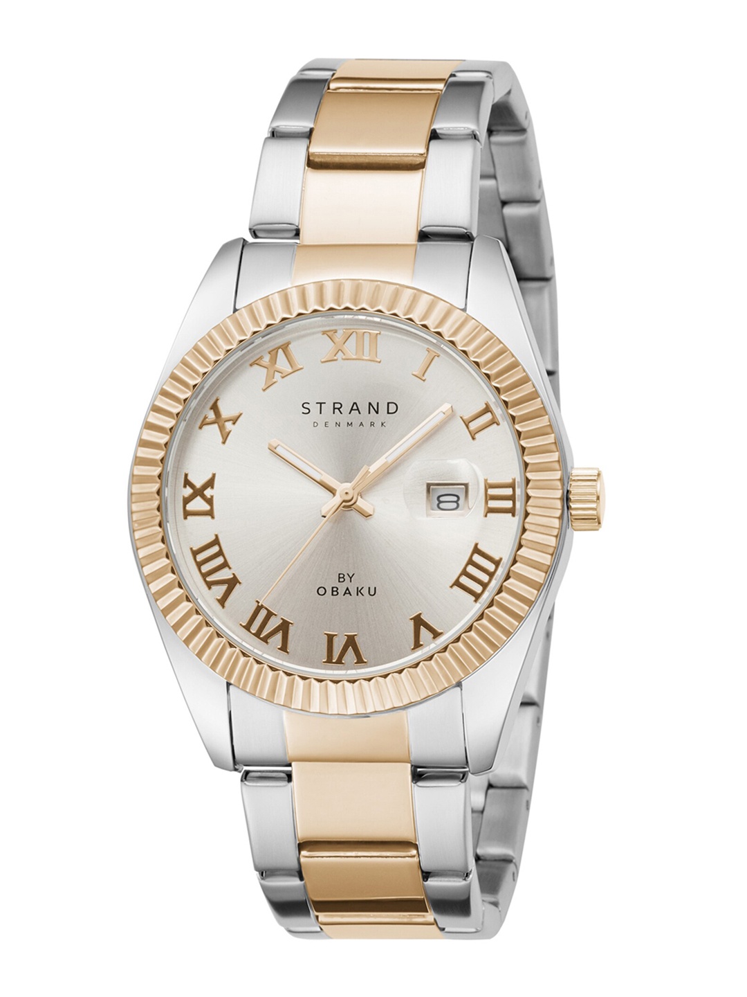 

STRAND BY OBAKU Men Silver-Toned Brass Dial & Silver Toned Analogue Watch S721GDHVSH