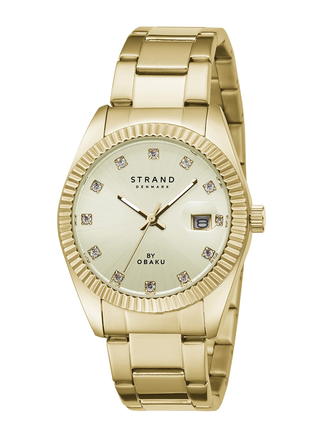 

STRAND BY OBAKU Women Gold Toned Stainless Steel Analogue Watch S721LDGGSG