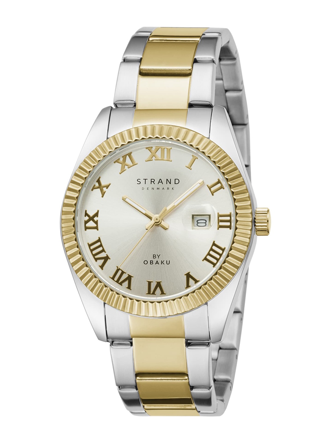 

STRAND BY OBAKU Men Silver-Toned Brass Dial & Silver Straps Analogue Watch S721GDFGSF