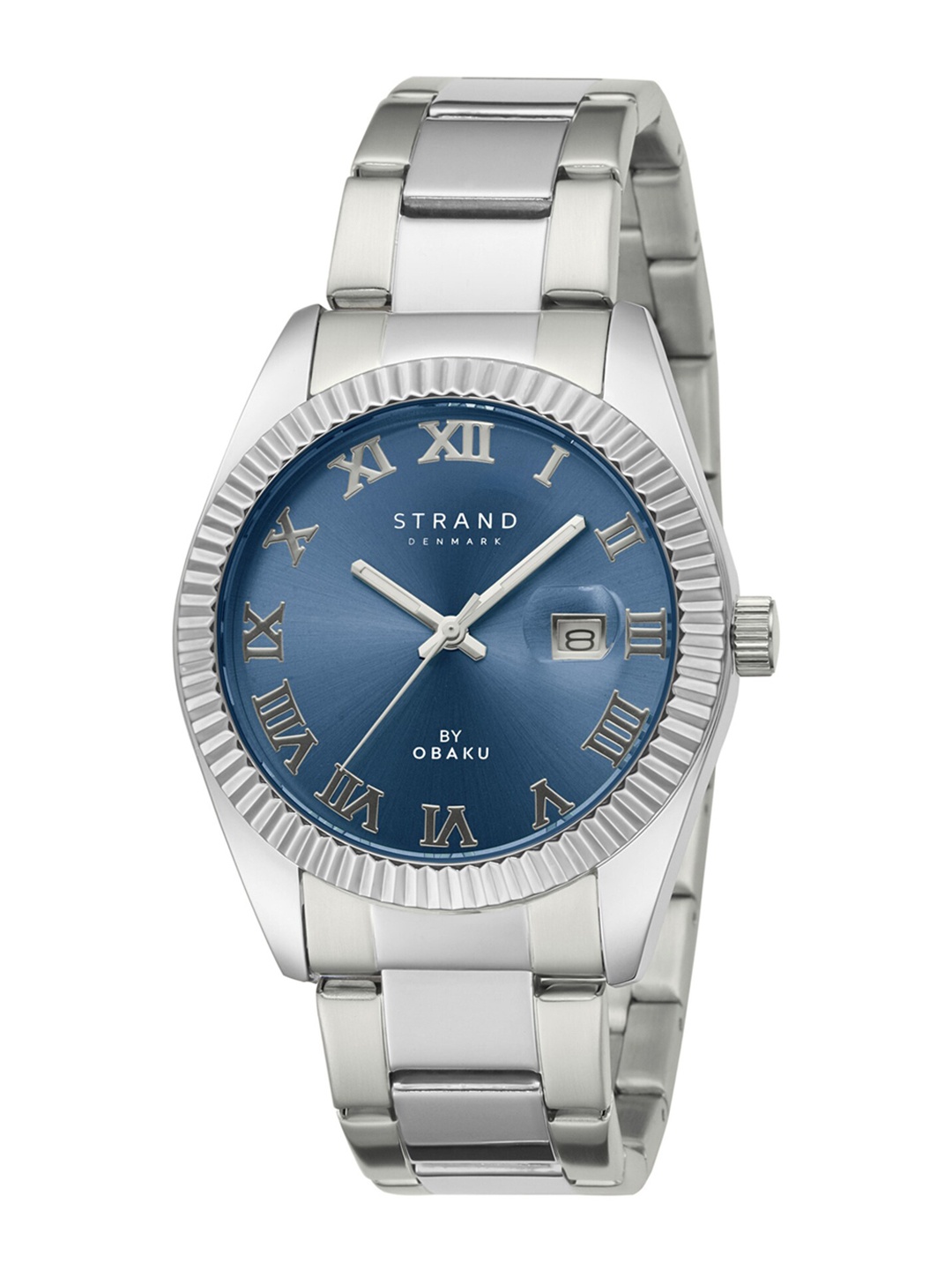 

STRAND BY OBAKU Men Blue & Silver Toned Stainless Steel Analogue Watch S721GDCLSC