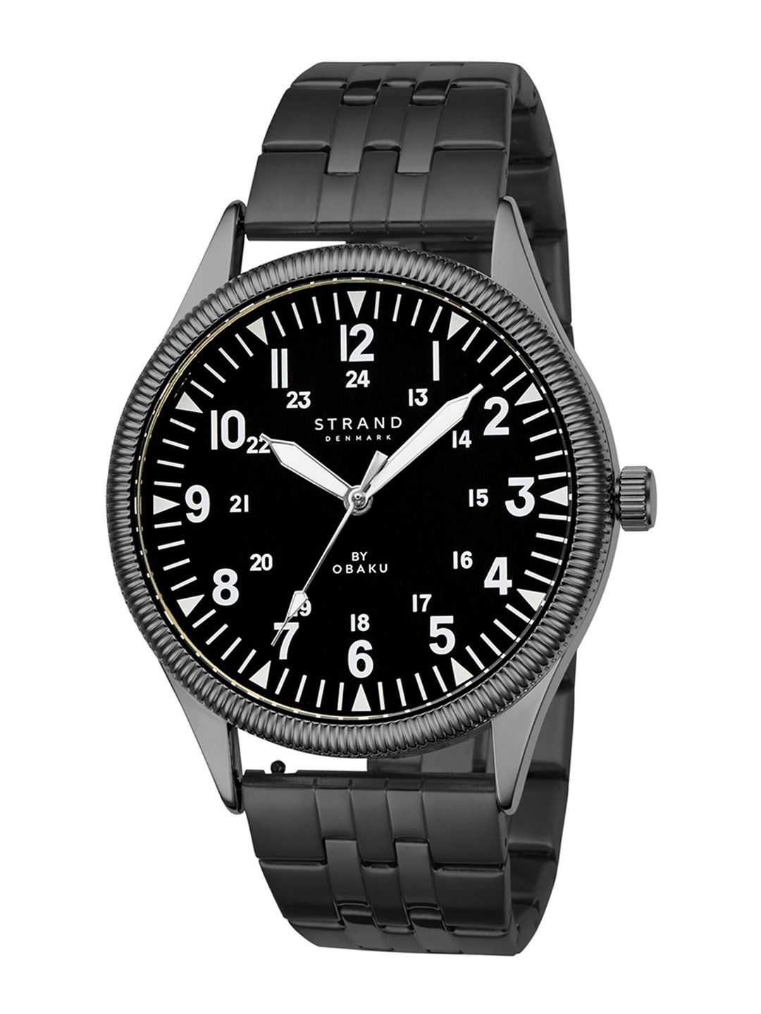 

STRAND BY OBAKU Men Black Brass Dial & Black Straps Analogue Watch S724GXBBSB