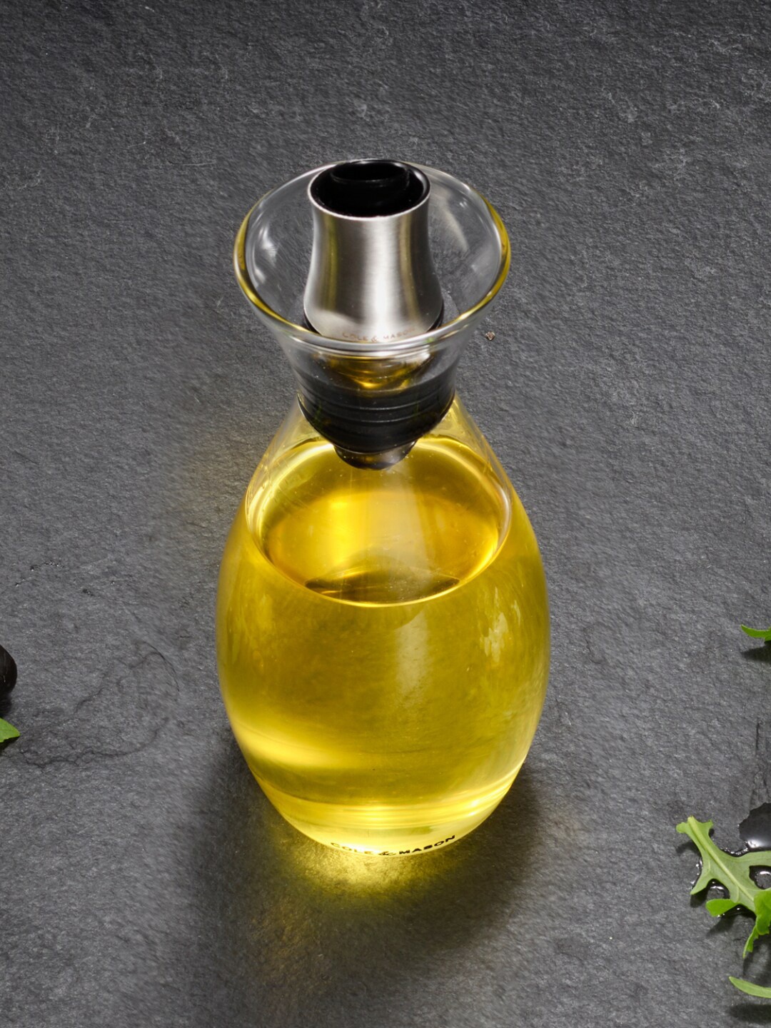 

COLE & MASON Transparent Oil & Vinegar Haverhill Flow Control Bottle