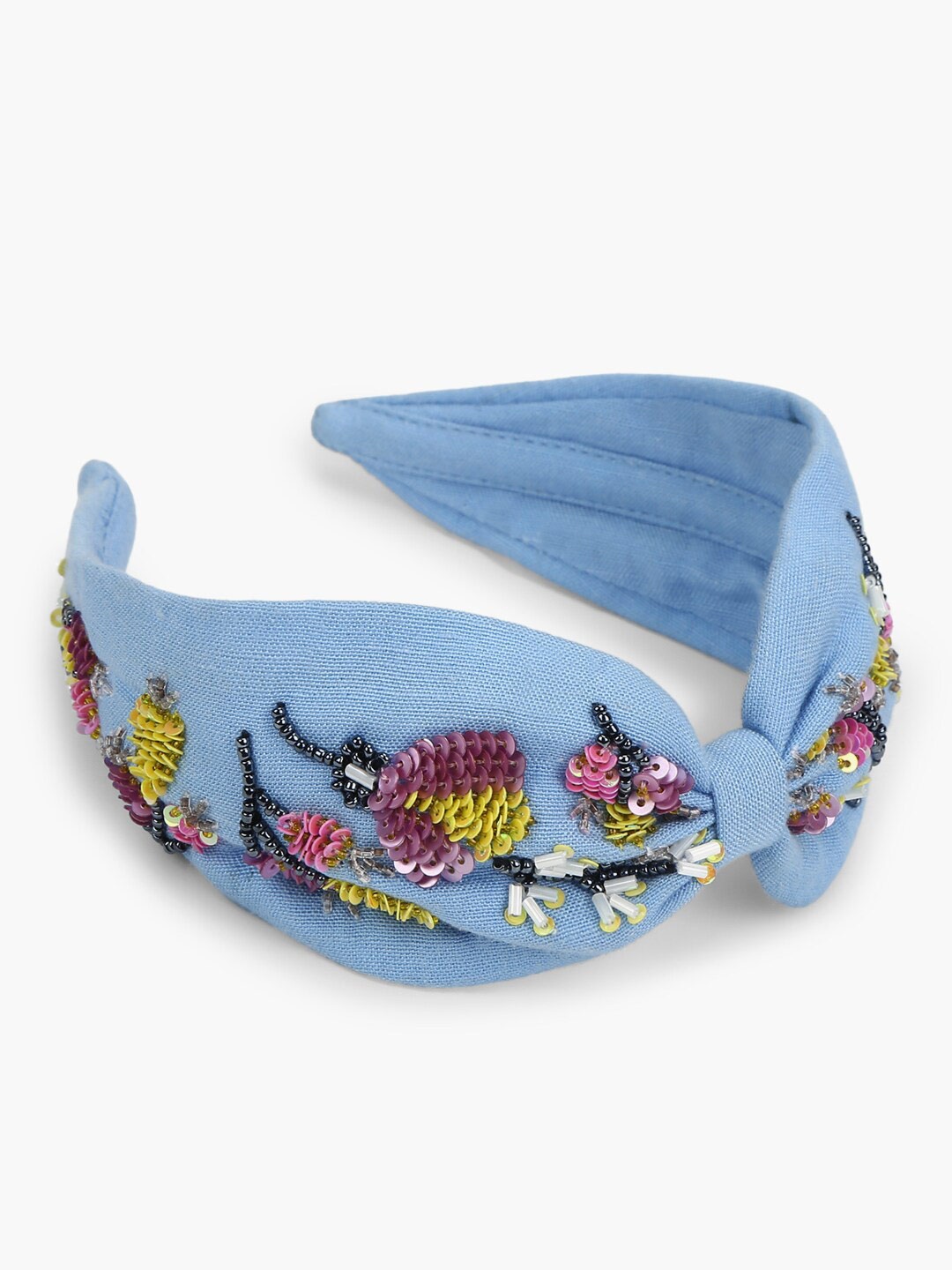 

DEEBACO Women Blue & Pink Embellished Hairband