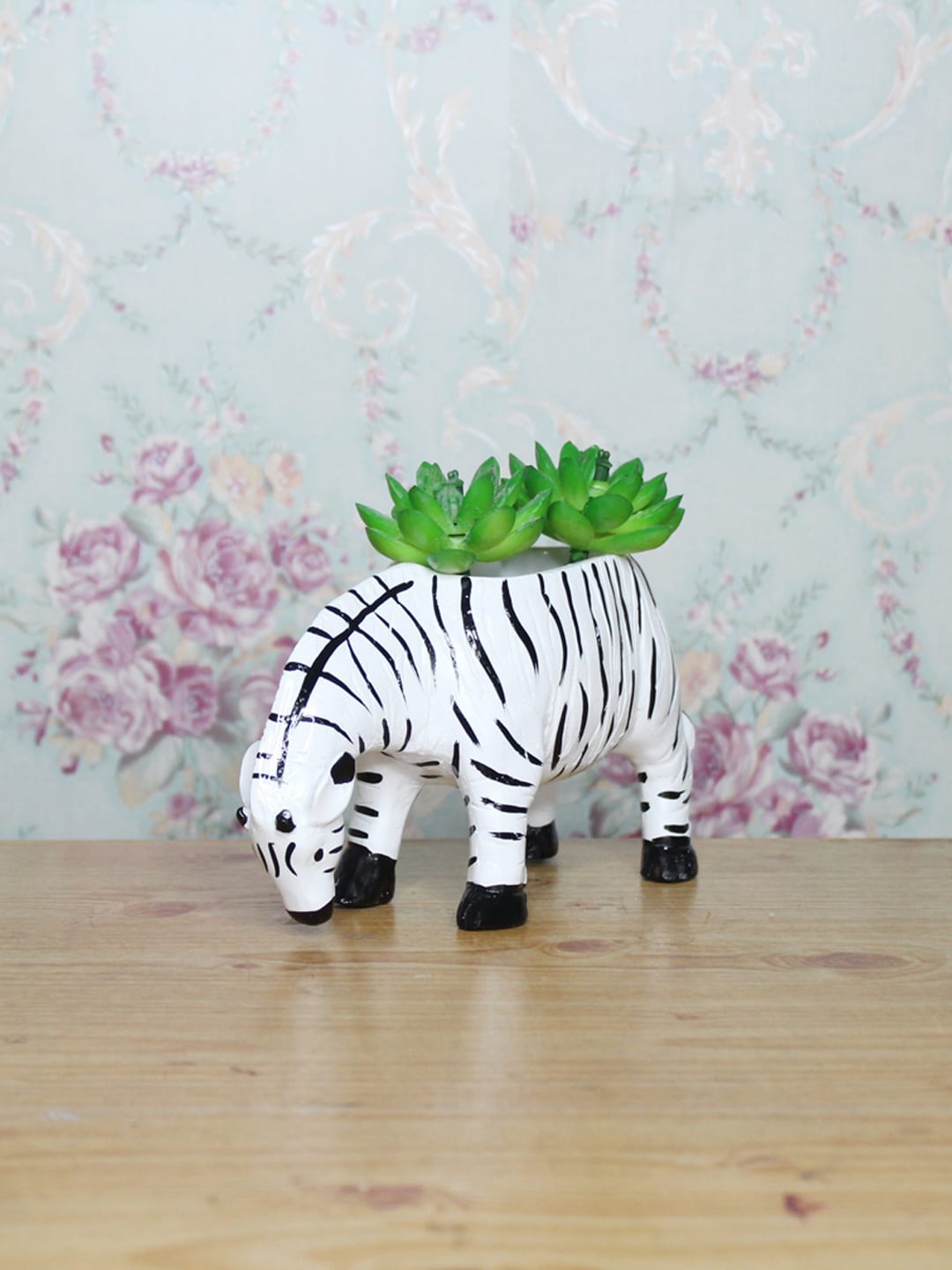 

Wonderland White Small Zebra Succulent Planter