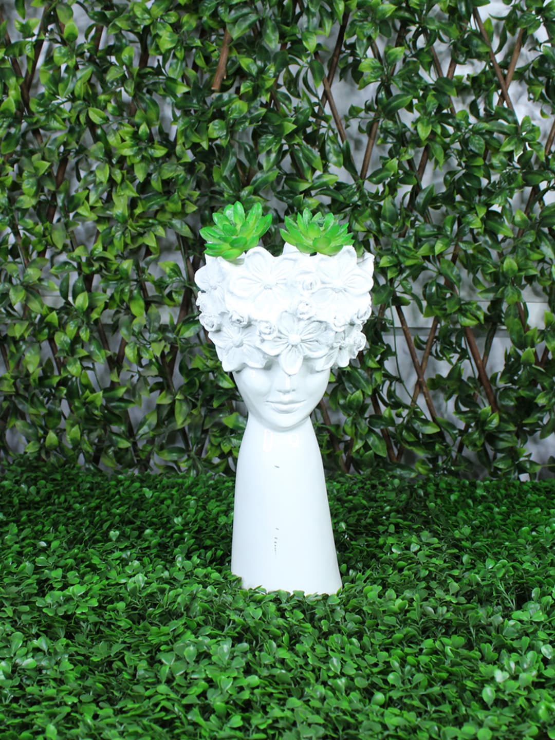 

Wonderland White Small Zebra Succulent Planter