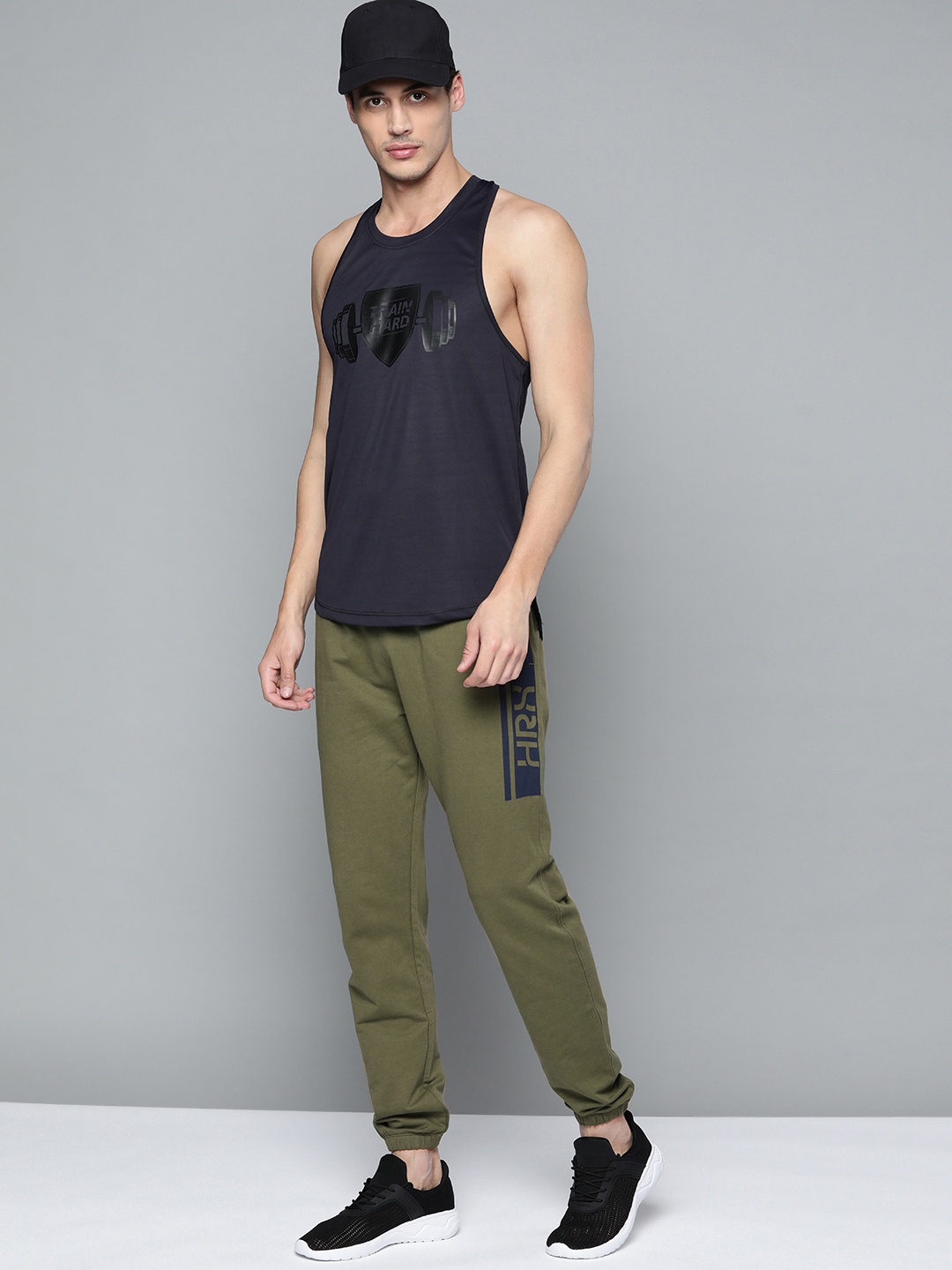 

HRX By Hrithik Roshan Lifestyle Men Winter Moss Pure Cotton Bio-Wash Joggers, Olive
