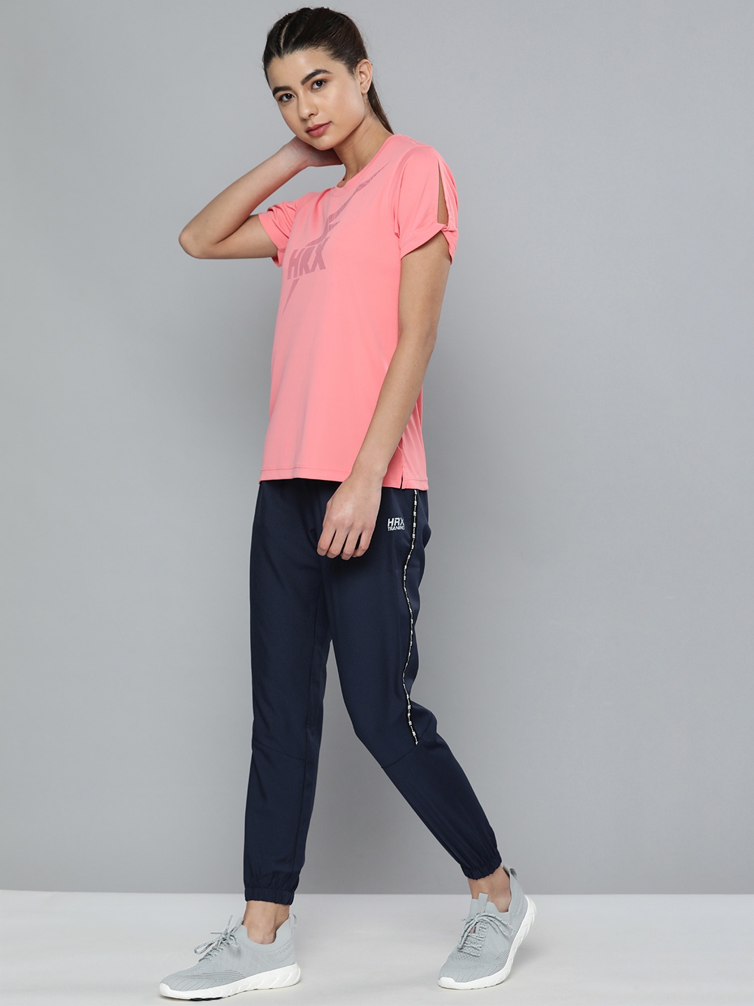 

HRX By Hrithik Roshan Training Women French Navy Rapid-Dry Solid Joggers, Navy blue