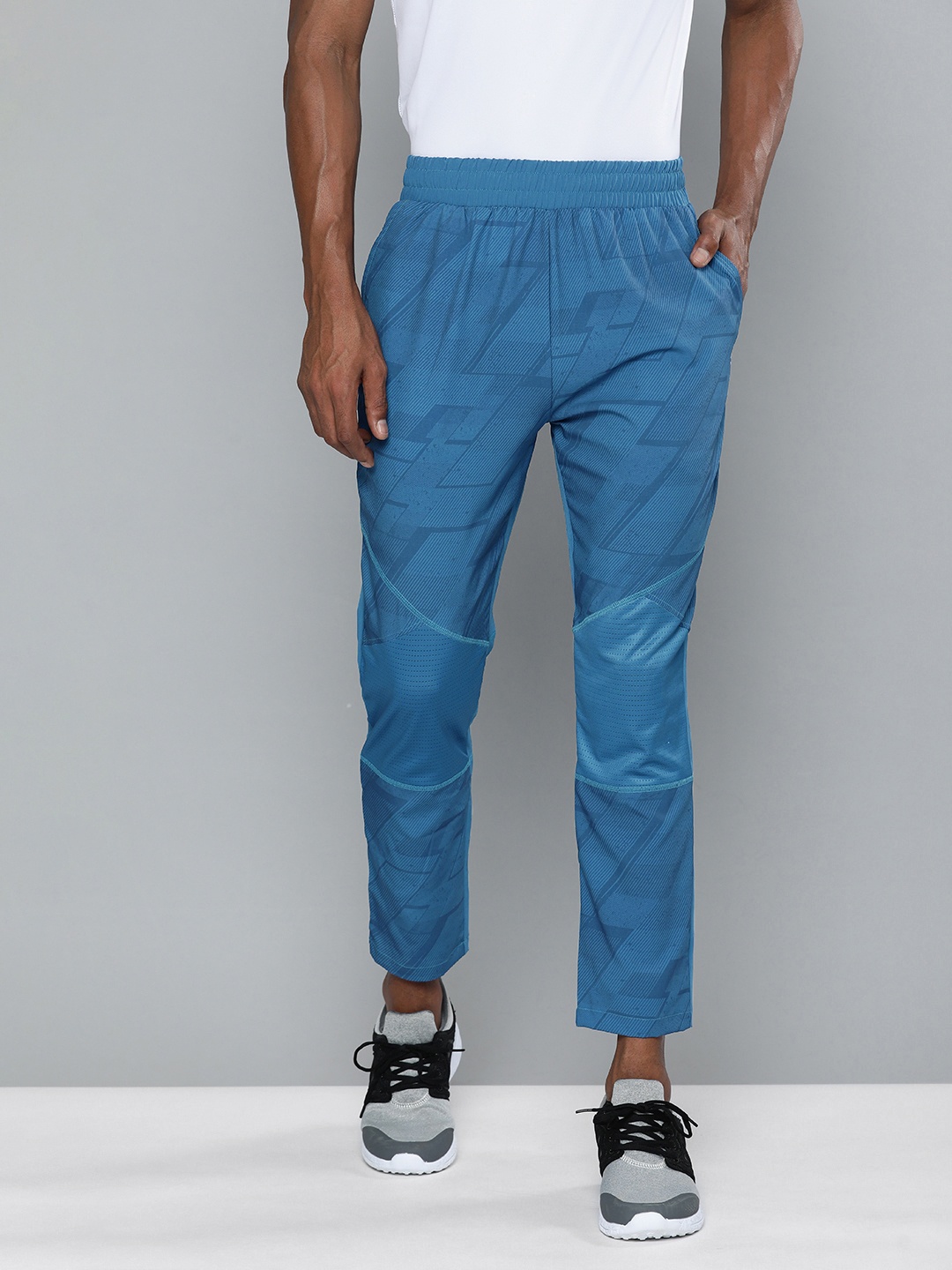 

HRX By Hrithik Roshan Training Men Blue Rapid-Dry Brand Carrier Track Pants