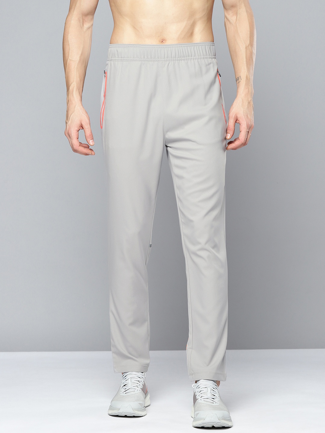 

HRX By Hrithik Roshan Running Men Wet Weather Camouflage Slim Fit Track Pants, Grey