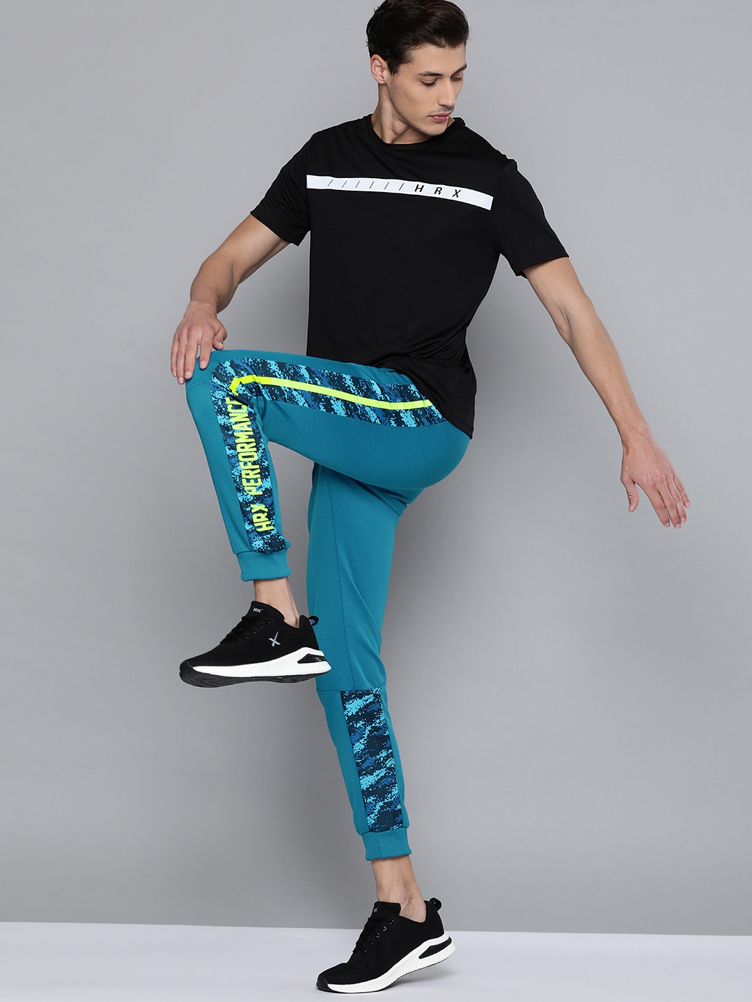 

HRX By Hrithik Roshan Training Men Blue Beast Camouflage Track Pants