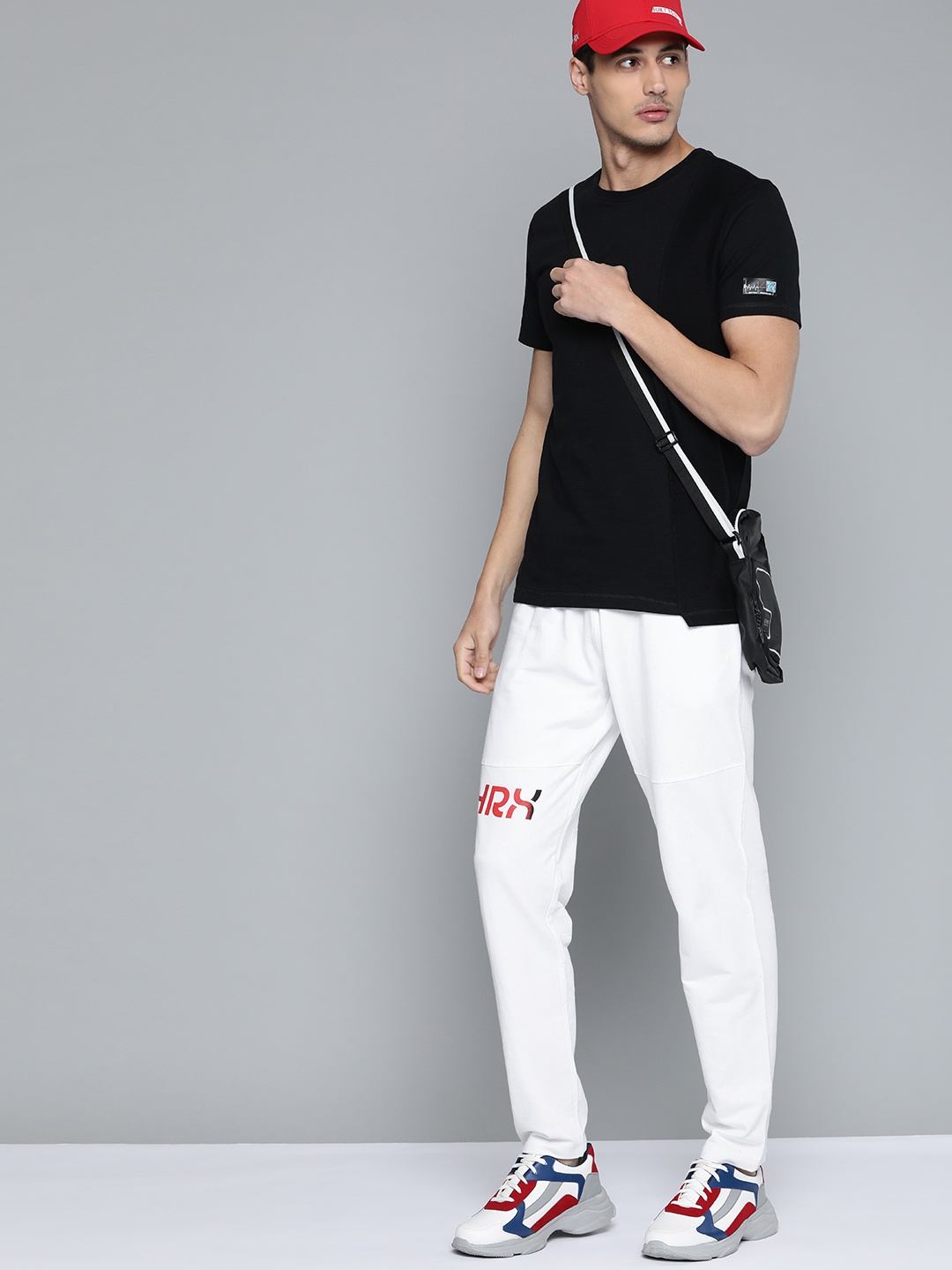 

HRX By Hrithik Roshan Lifestyle Men Optic White Bio-Wash Brand Carrier Track Pants