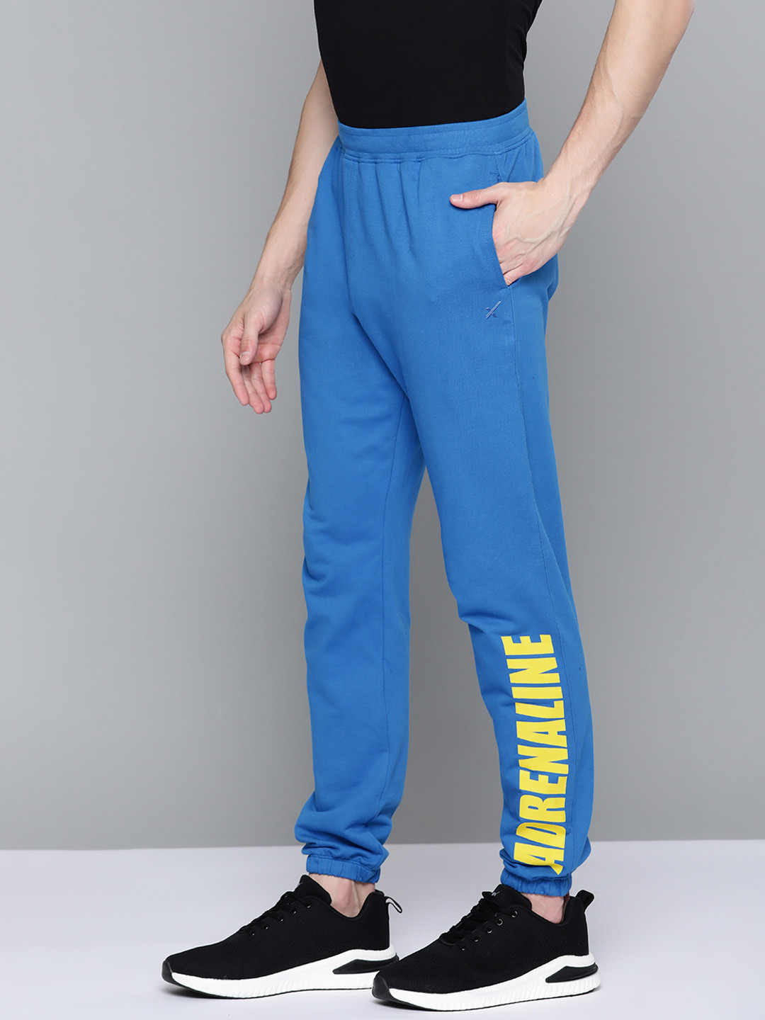 

HRX By Hrithik Roshan Lifestyle Men Sky Driver Bio-Wash Typography Track Pants, Blue