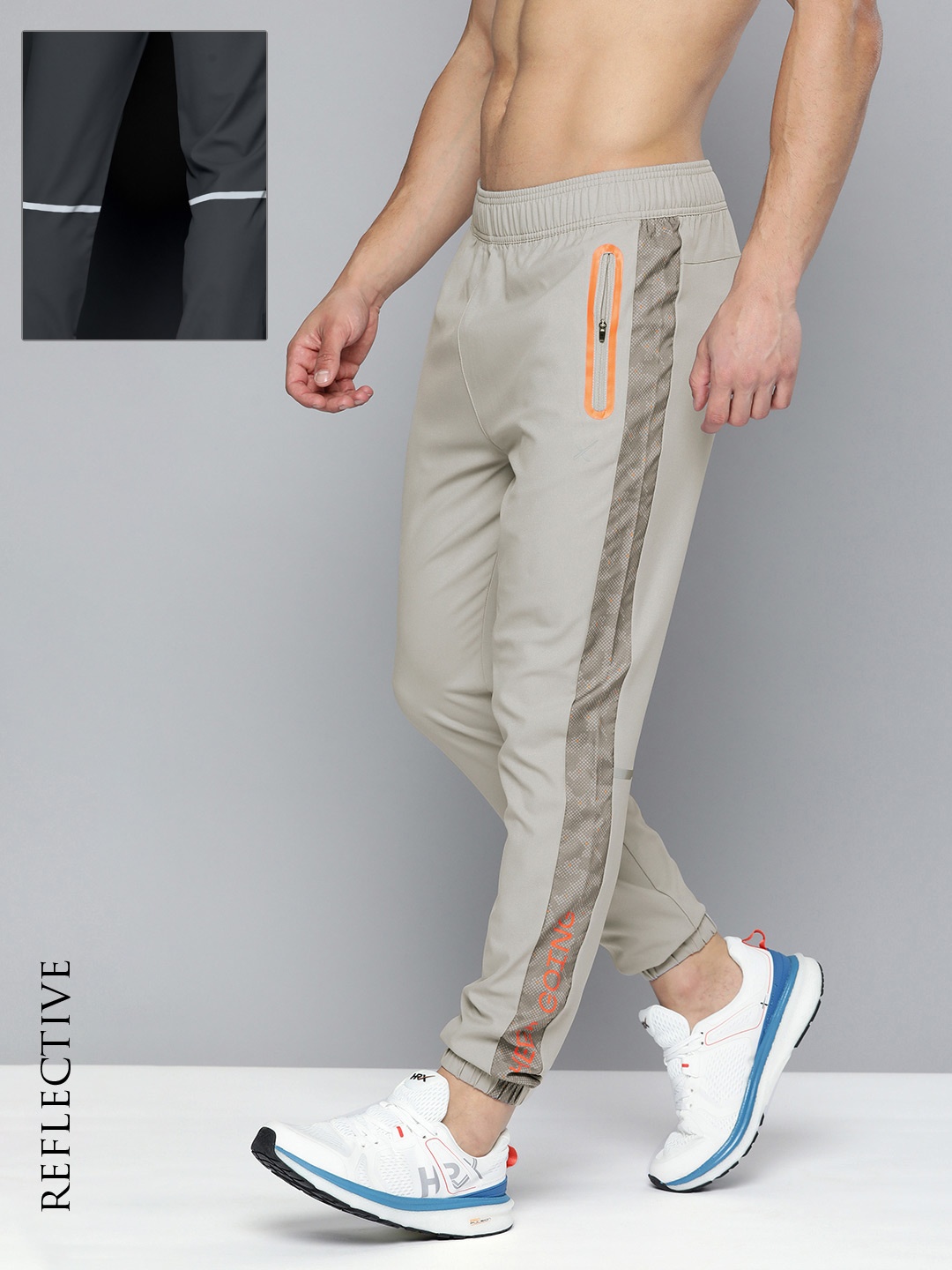 

HRX By Hrithik Roshan Running Men Wet Weather Camouflage Track Pants, Grey