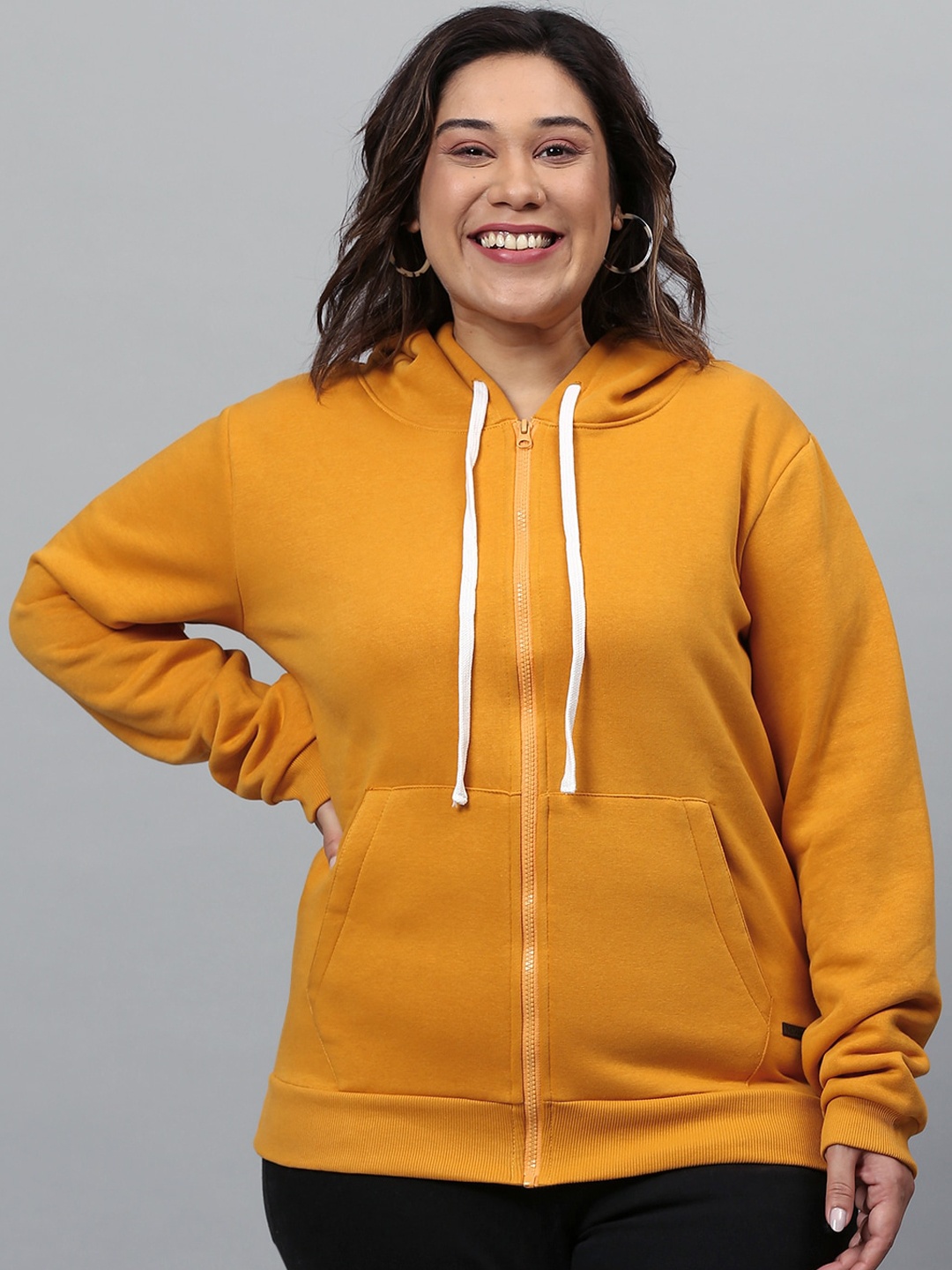 

Instafab Plus Women Mustard Sweatshirt