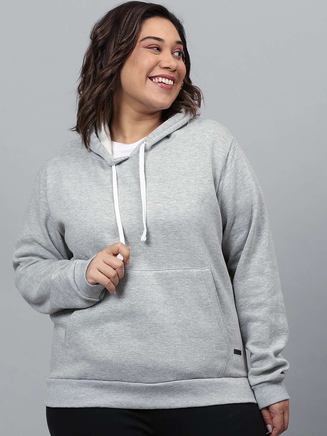 

Instafab Plus Women Grey Sweatshirt